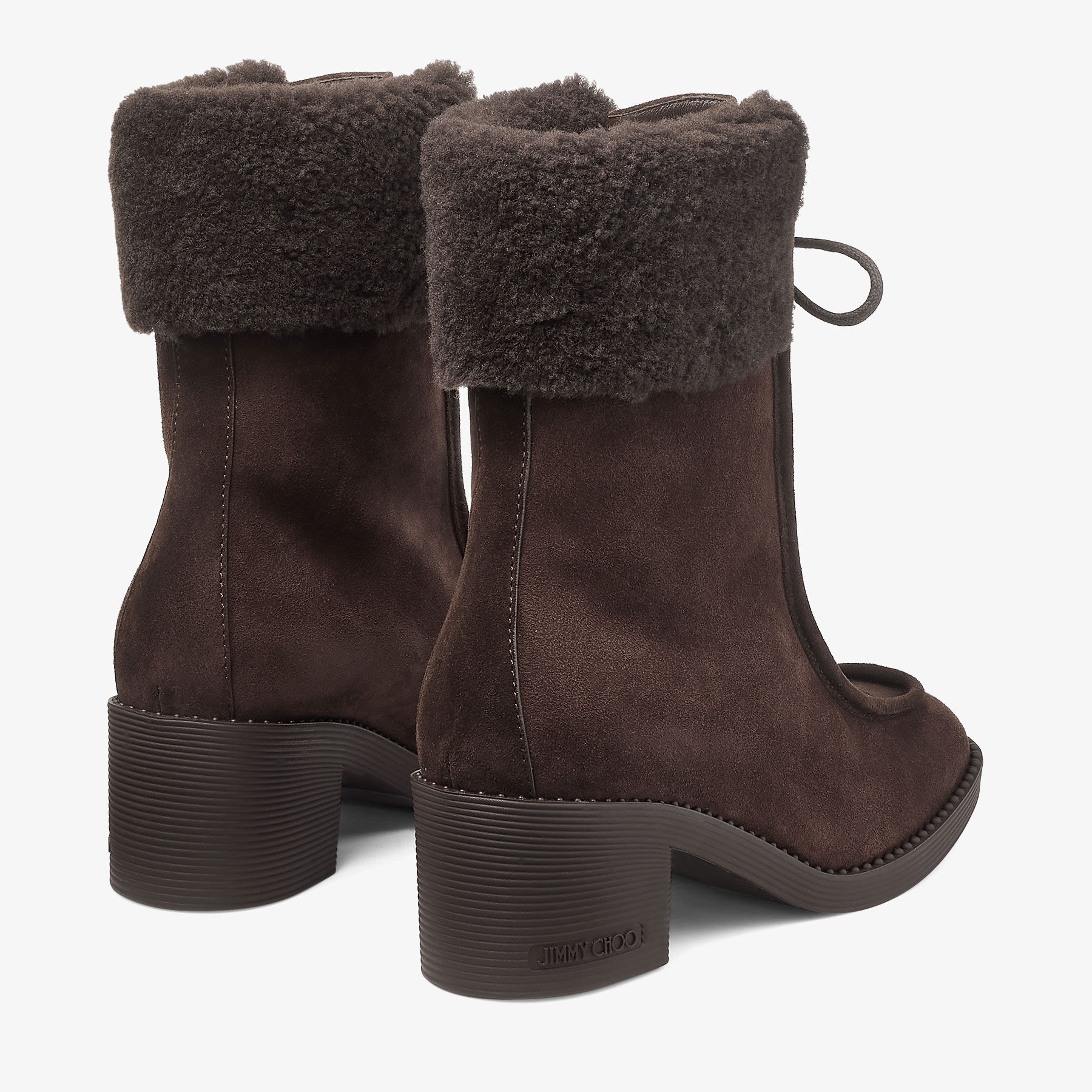 Hali Ankle Boot 60 | Chocolate Velvet Suede Ankle Boot with