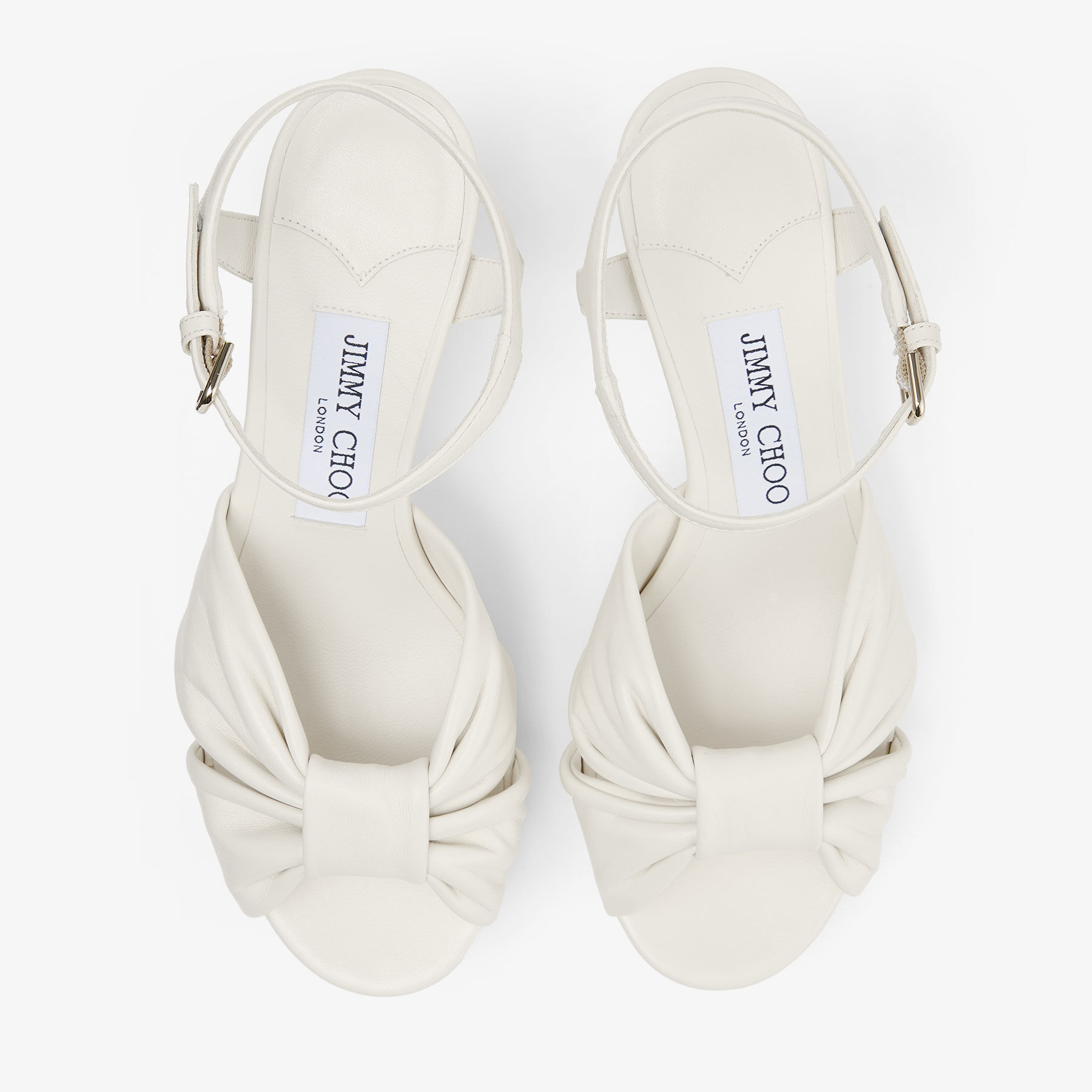 Heloise 80 | Latte Nappa Leather Platform Sandals | JIMMY CHOO US