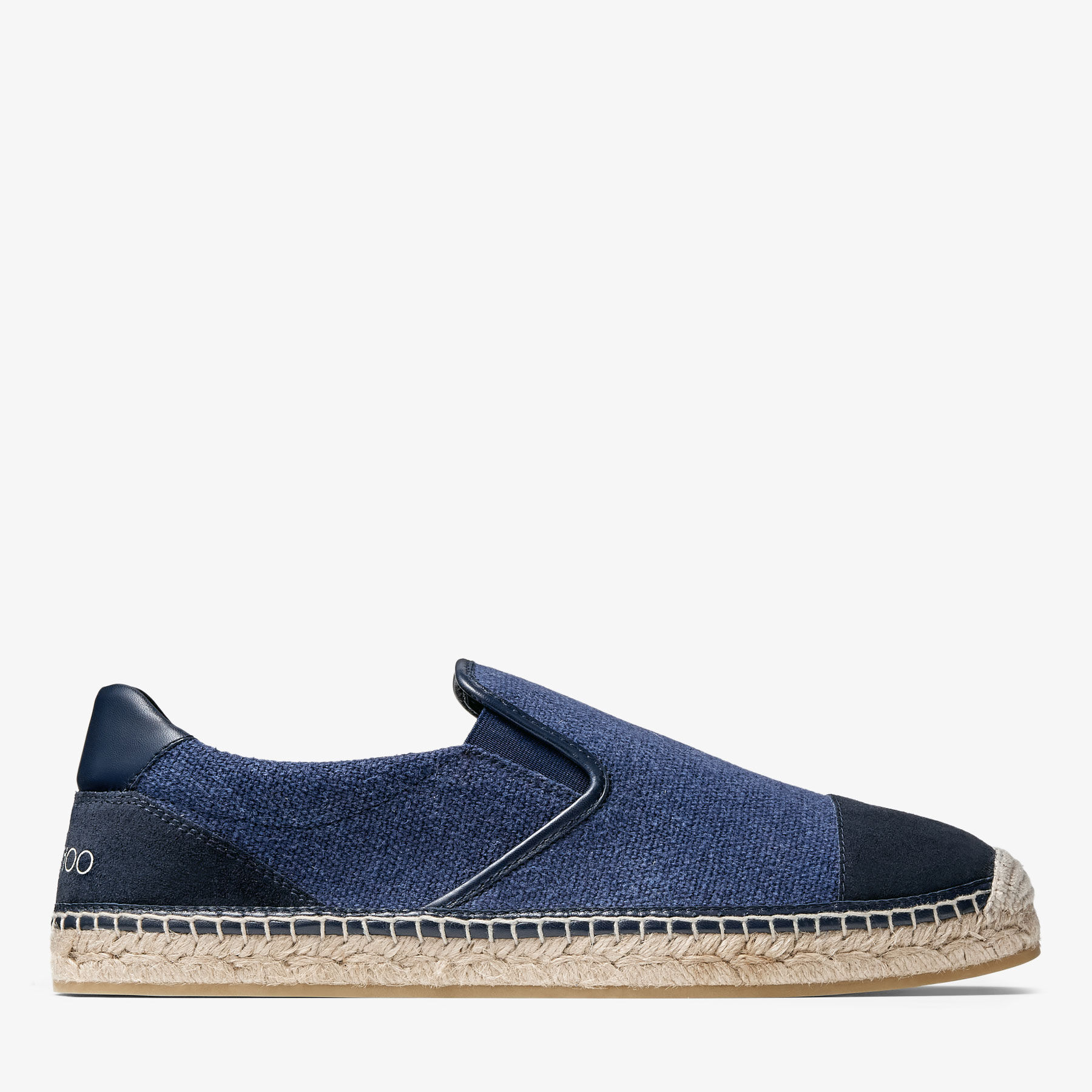 Ivan Espadrille | Navy Mix Suede Shoe | JIMMY CHOO