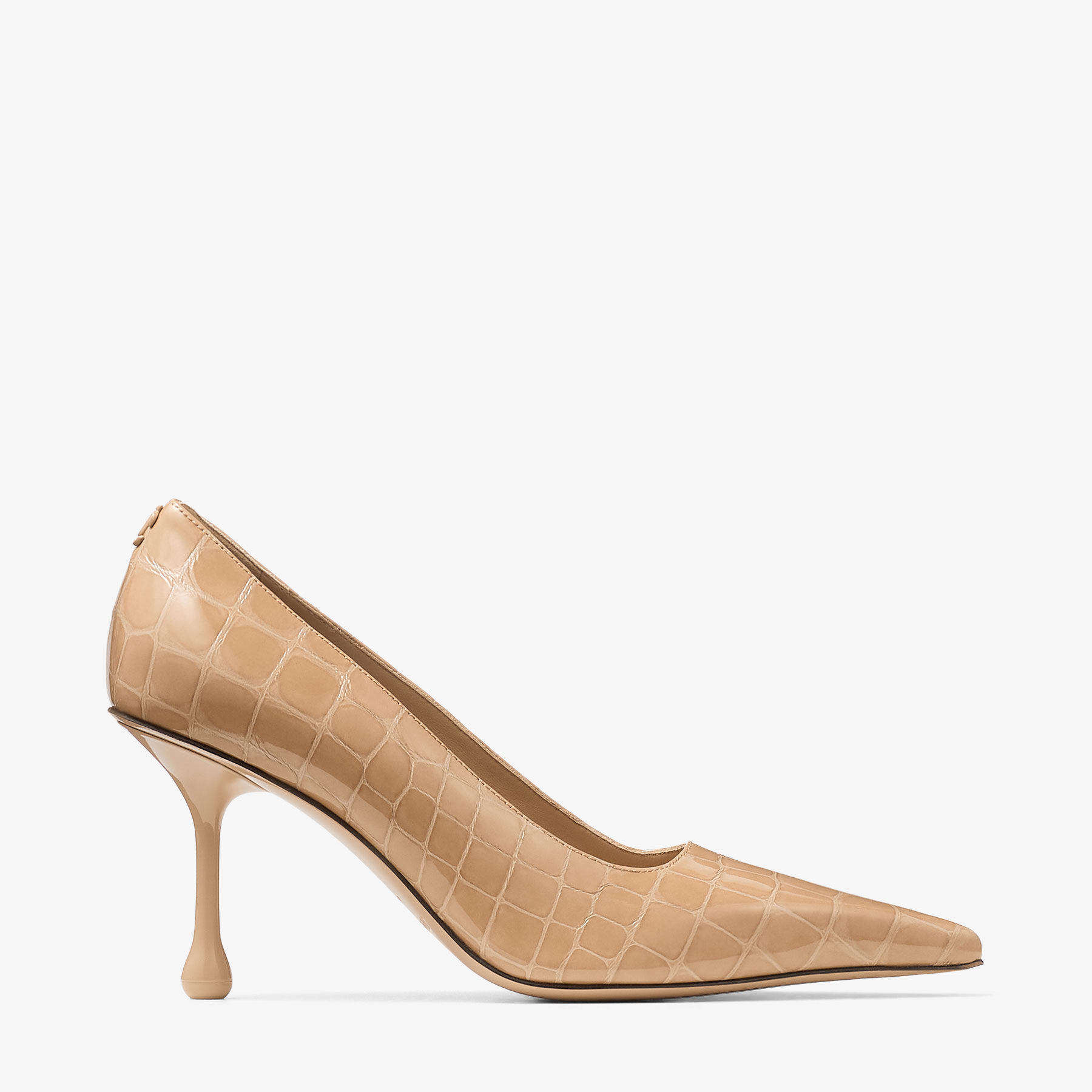 Ixia 80 | Chai Shiny Croc Embossed Leather Pumps | JIMMY CHOO