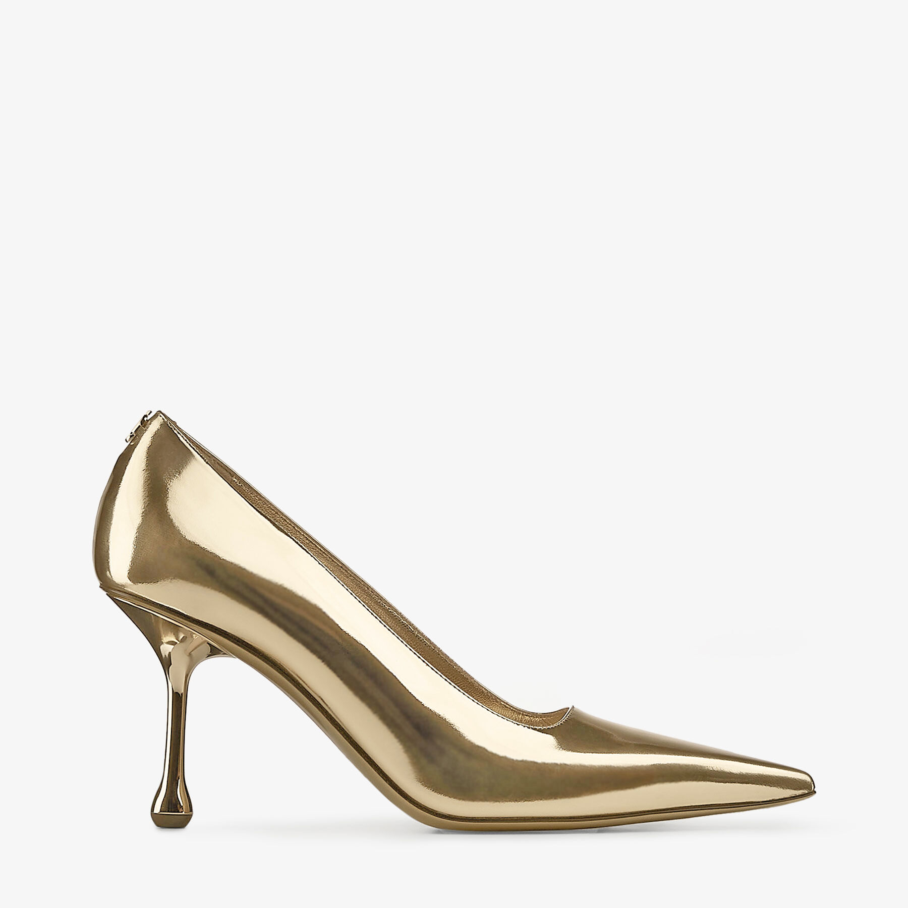 Ixia 80 | Gold Liquid Metal Leather Pumps | JIMMY CHOO CA