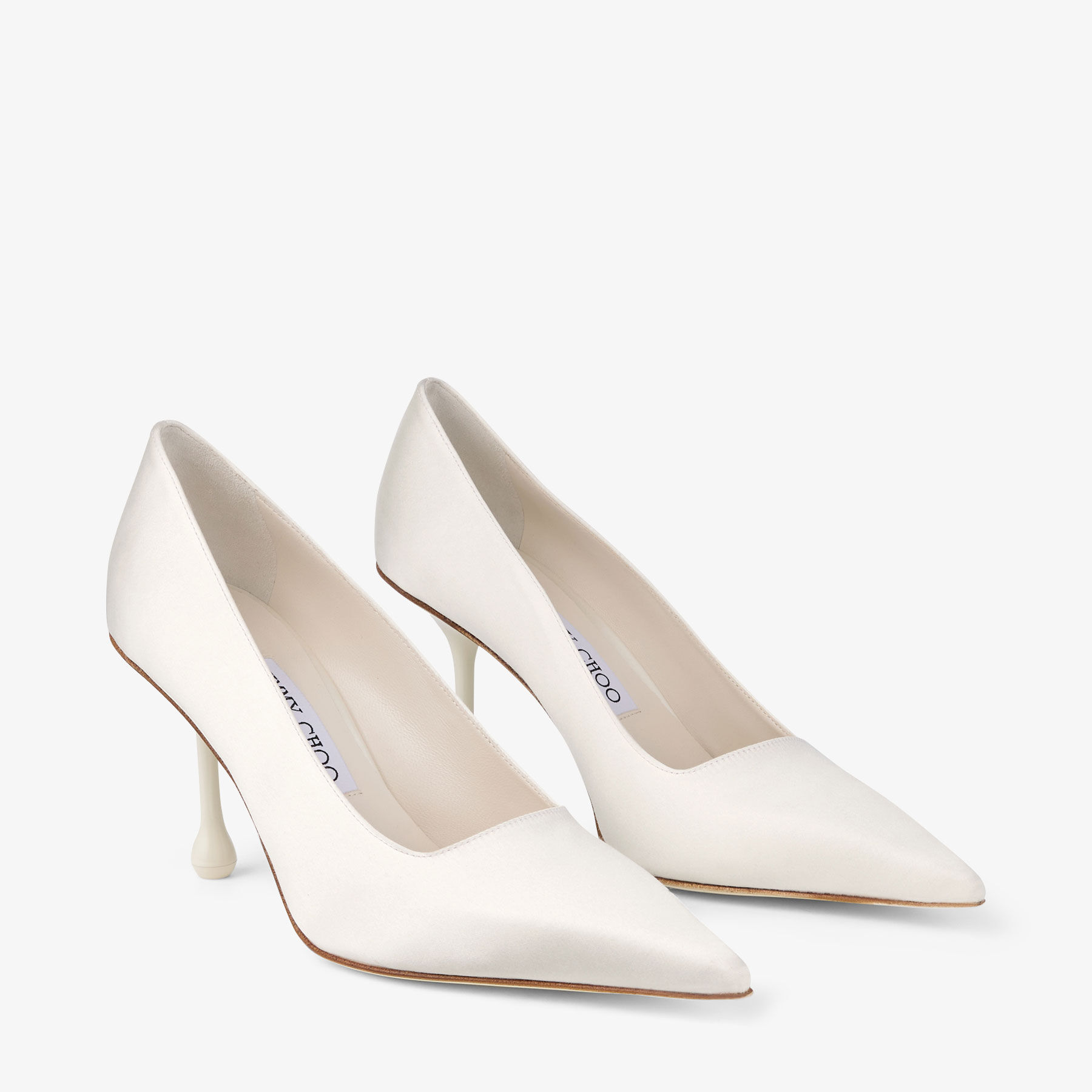 Ixia 80 | Ivory Satin Pumps | JIMMY CHOO CA