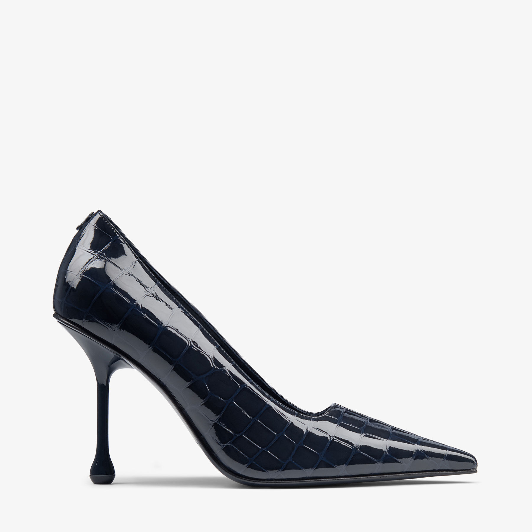 ちぃ Ixia 95 | Marine Shiny Croc Embossed Leather Pumps | JIMMY CHOO
