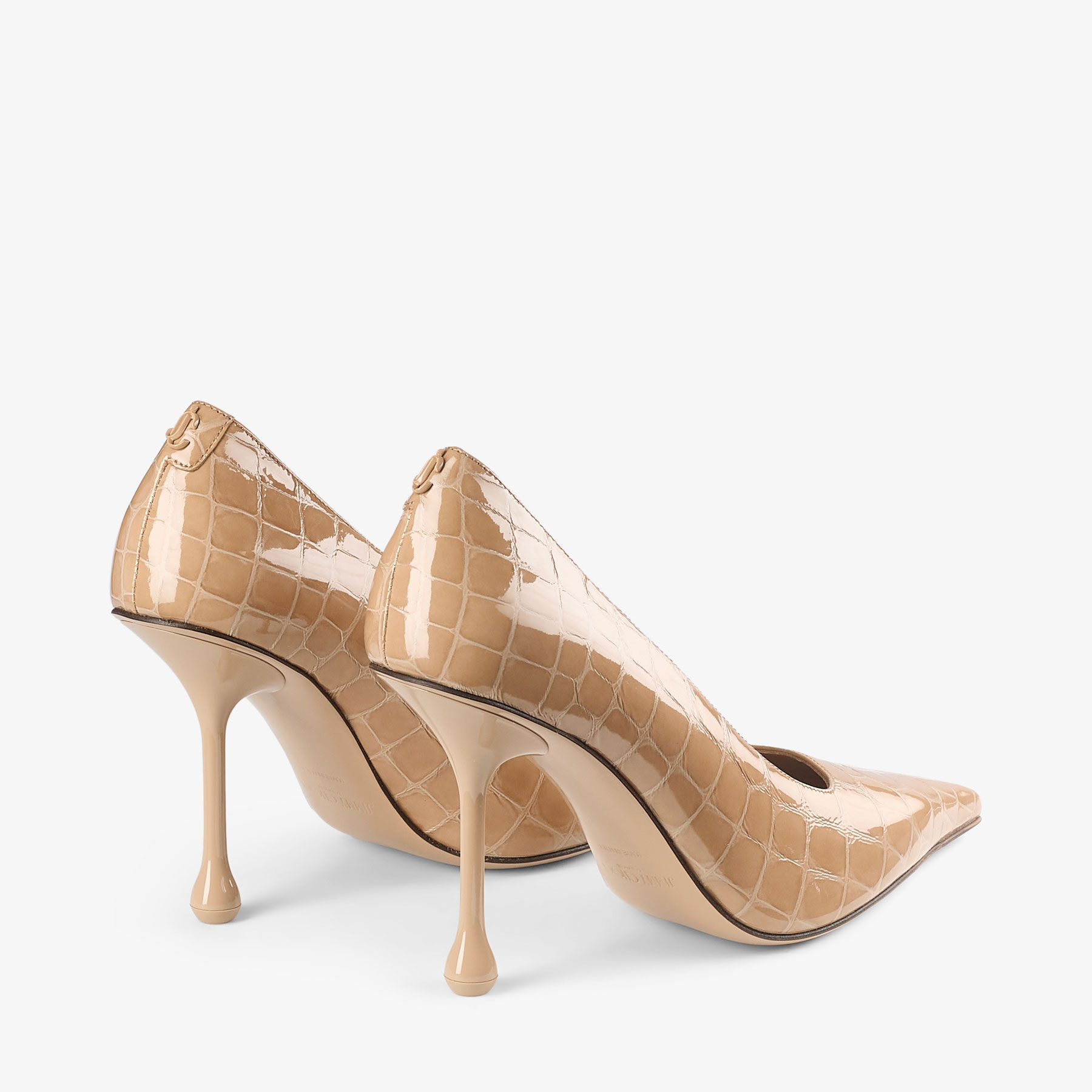 Ixia 95 | Chai Shiny Croc Embossed Leather Pumps | JIMMY CHOO