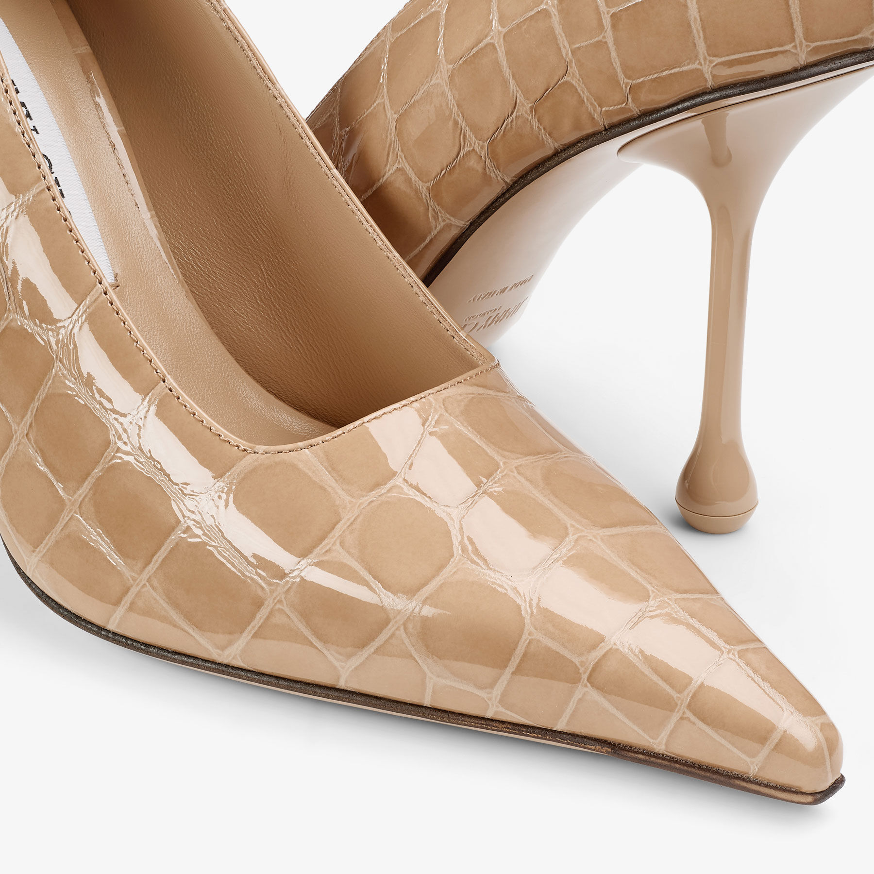 shiiiiiho Ixia 95 | Chai Shiny Croc Embossed Leather Pumps | JIMMY CHOO