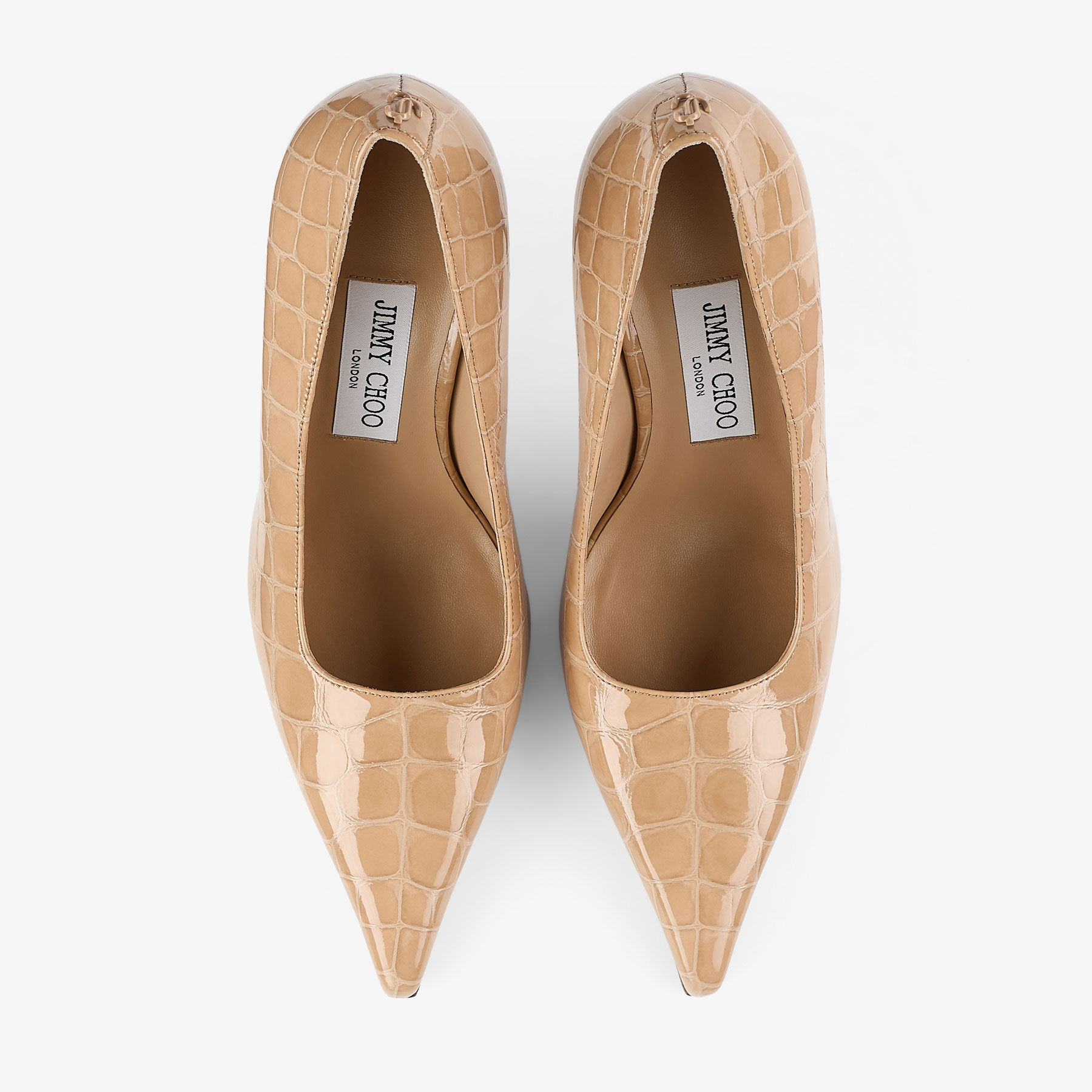 Ixia 95 | Chai Shiny Croc Embossed Leather Pumps | JIMMY CHOO