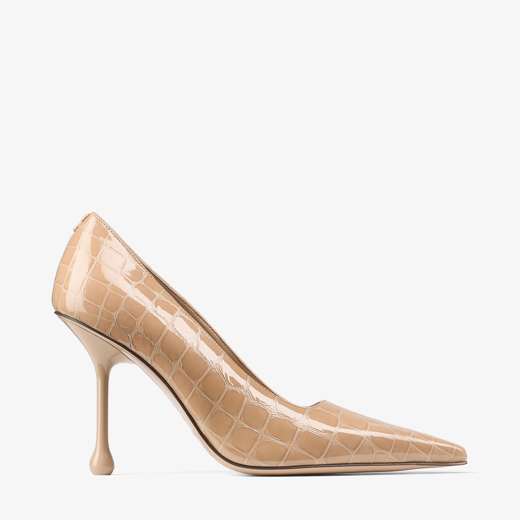 Ixia 95 | Chai Shiny Croc Embossed Leather Pumps | JIMMY CHOO