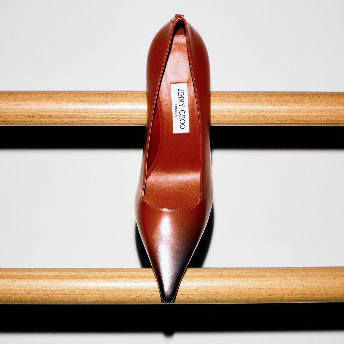 Ixia 95 | Cognac Sprayed Spazzolato Leather Pumps | JIMMY CHOO