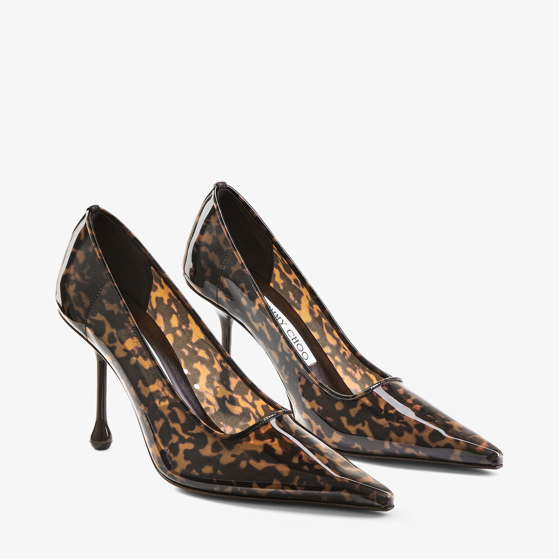 Jimmy Chooパンプス Ixia 95 | Amber Tortoiseshell TPU Pumps | JIMMY CHOO