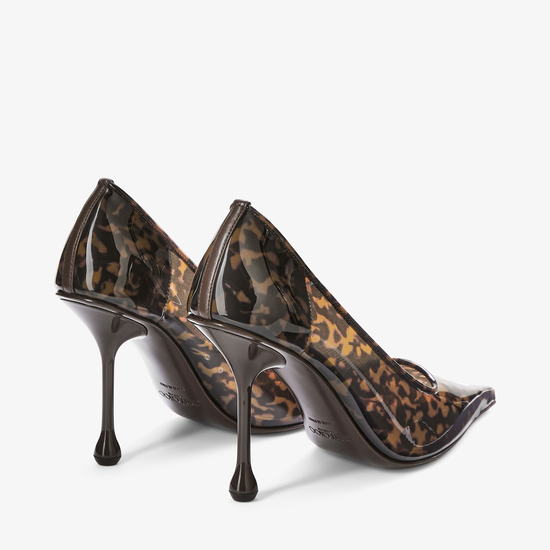 Ixia 95 | Amber Tortoiseshell TPU Pumps | JIMMY CHOO