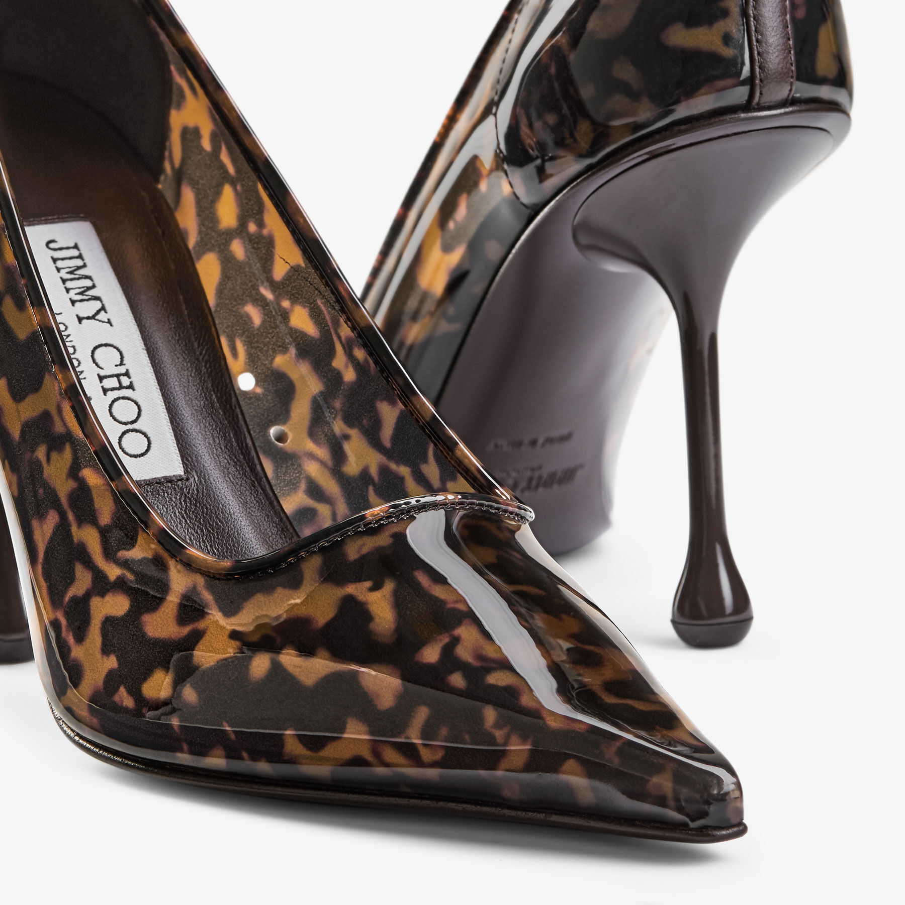 Ixia 95 | Amber Tortoiseshell TPU Pumps | JIMMY CHOO