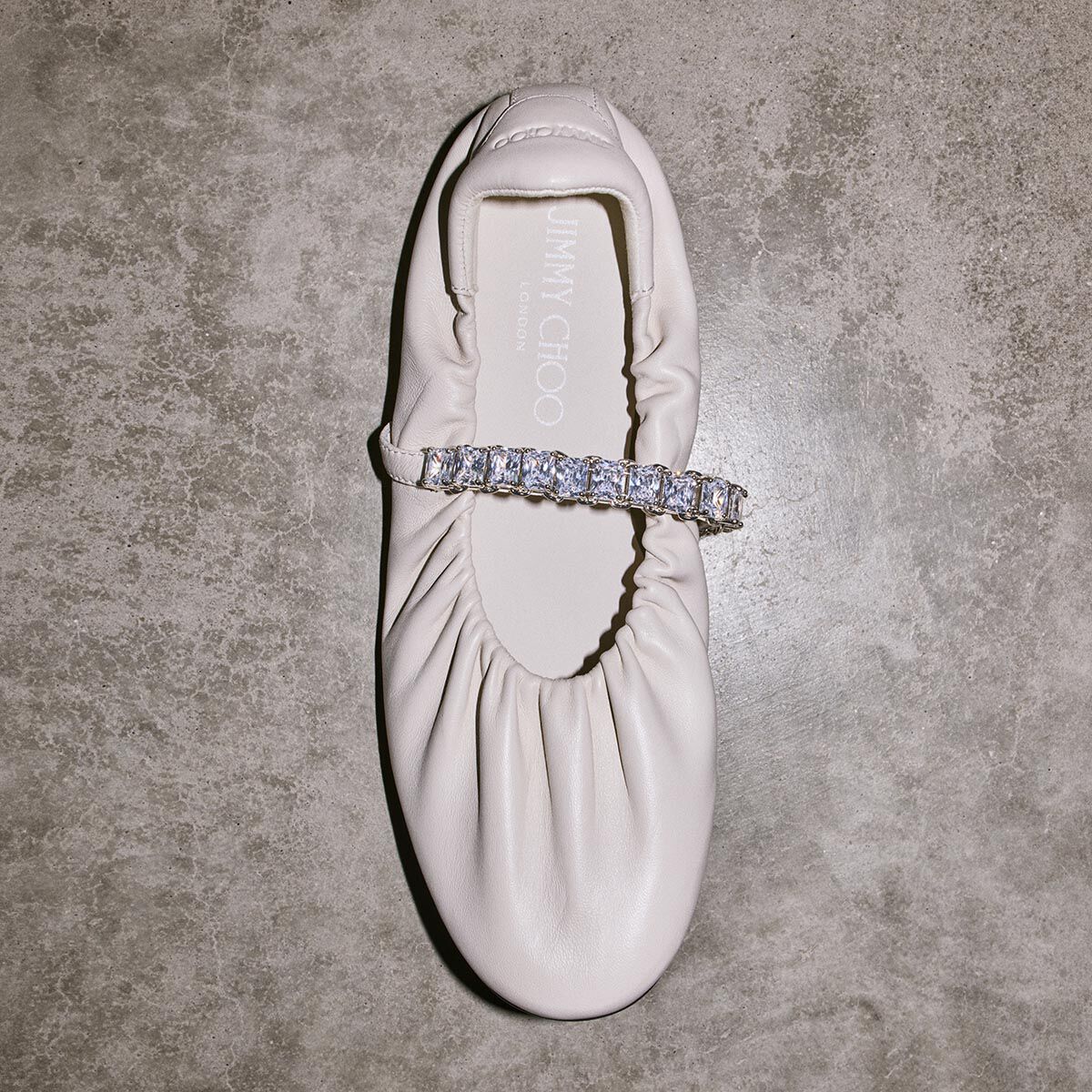 Jade Ballerina | Latte Soft Nappa Leather Ballerina Flats with