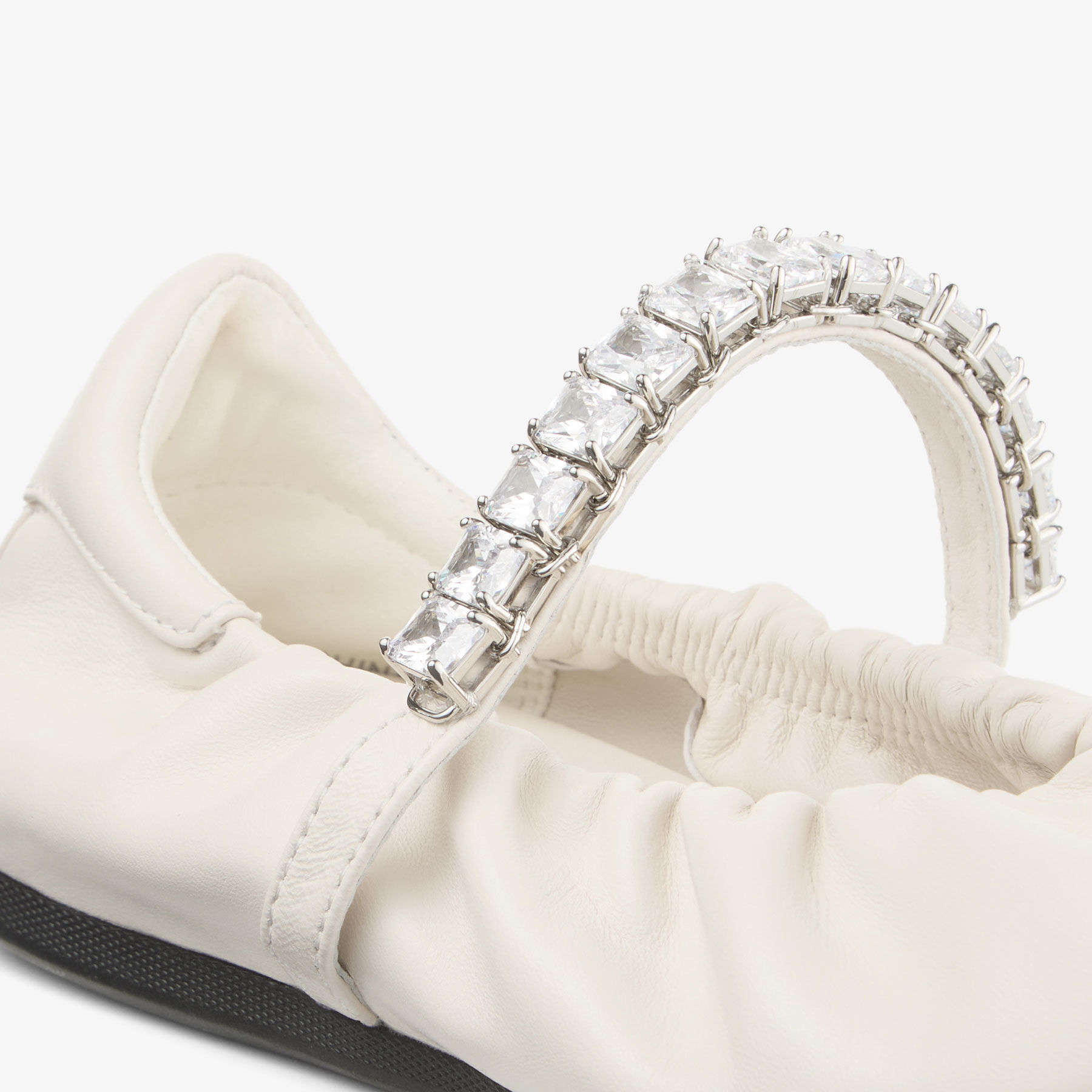 Jade Ballerina | Latte Soft Nappa Leather Ballerina Flats with