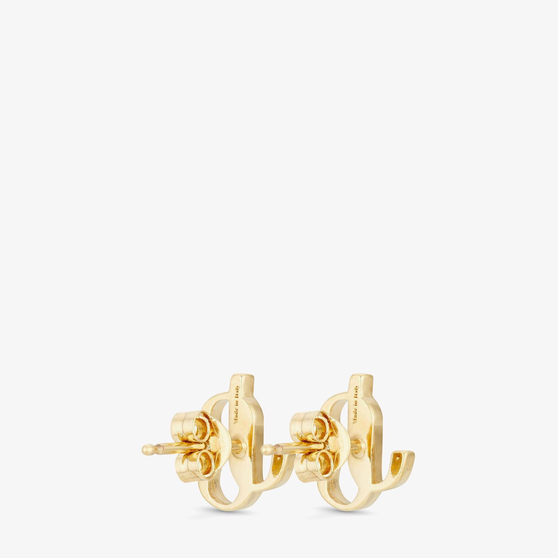 Gold-Finish Metal JC Mini Stud Earrings | JC Mini Studs