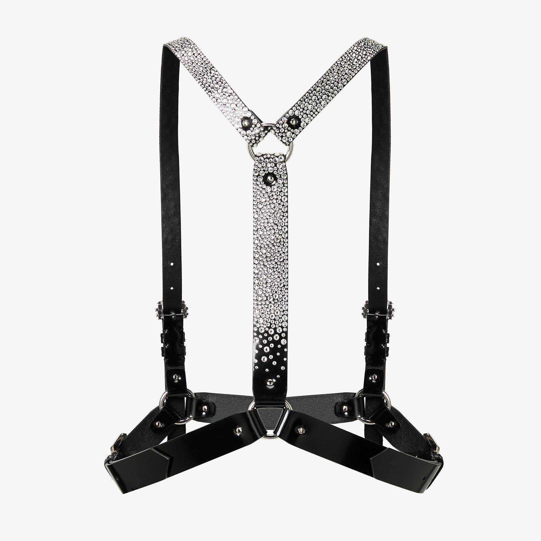 Jimmy Choo noir kei ninomiya Crystals Harness | Black Shiny