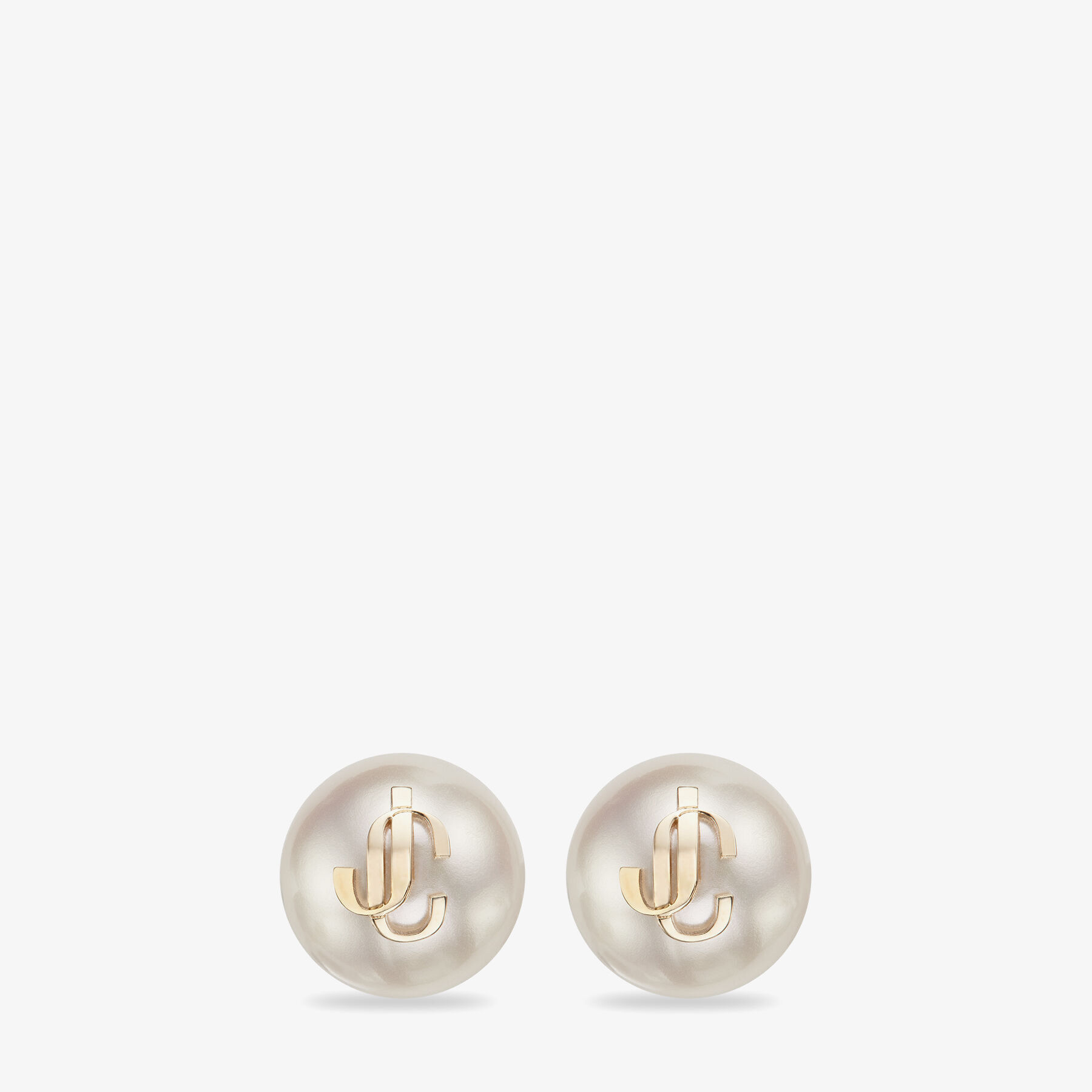 たぬき 希少 Gold-Finish Studs Pearl JC | Earrings Stud Pearl JC Metal アクセサリー