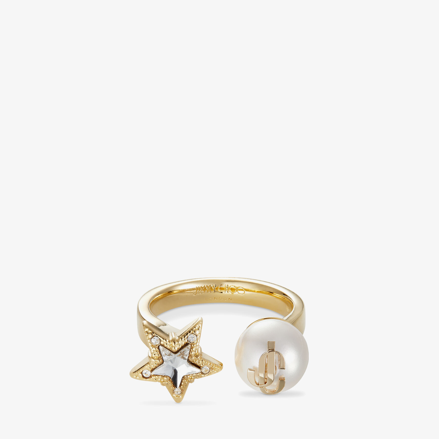 うのにもお得な情報満載！ Star Crystal with Ring Metal Gold-Finish and Star JC | Pearl アクセサリー
