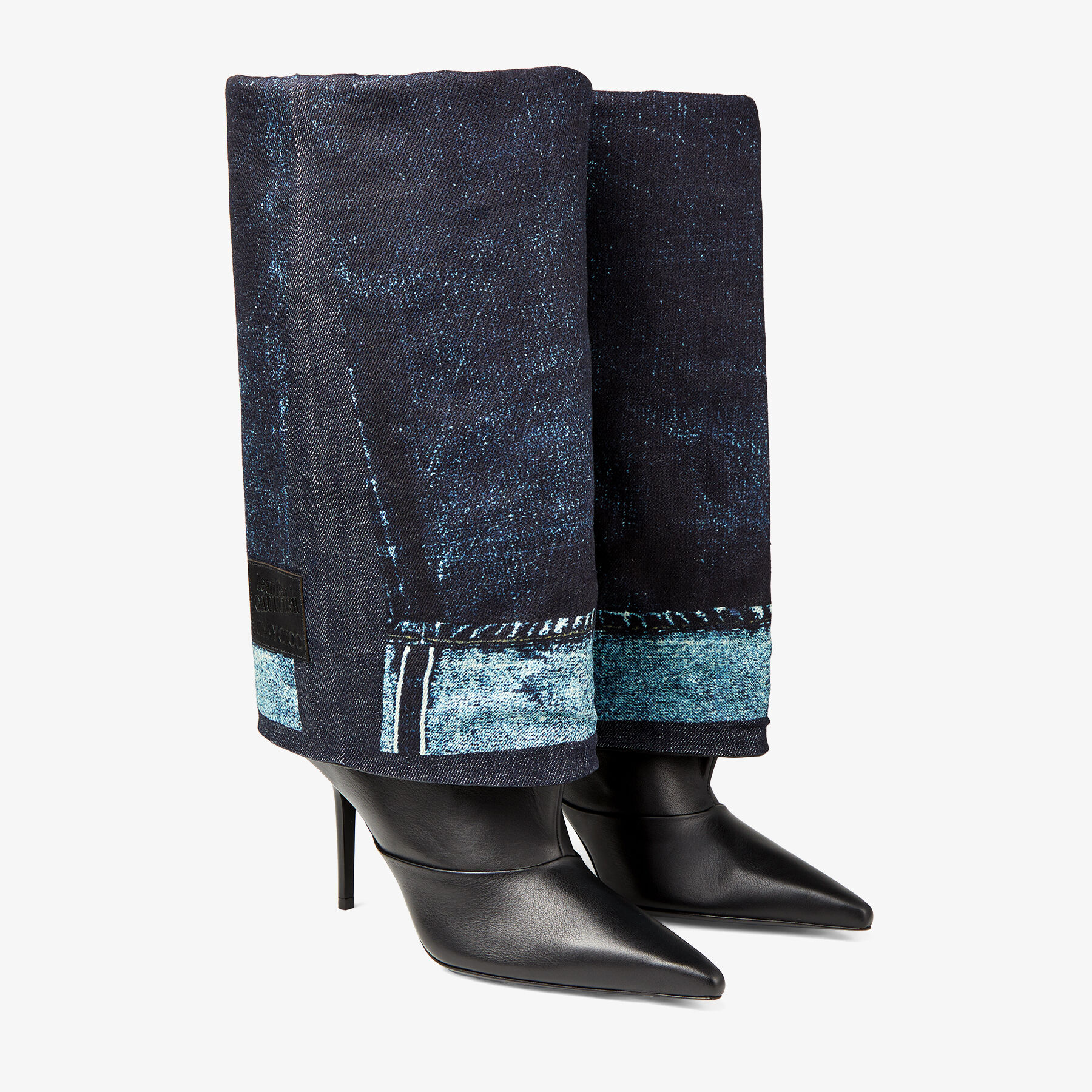 JIMMY CHOO / JEAN PAUL GAULTIER CUFF OVER THE KNEE | Black