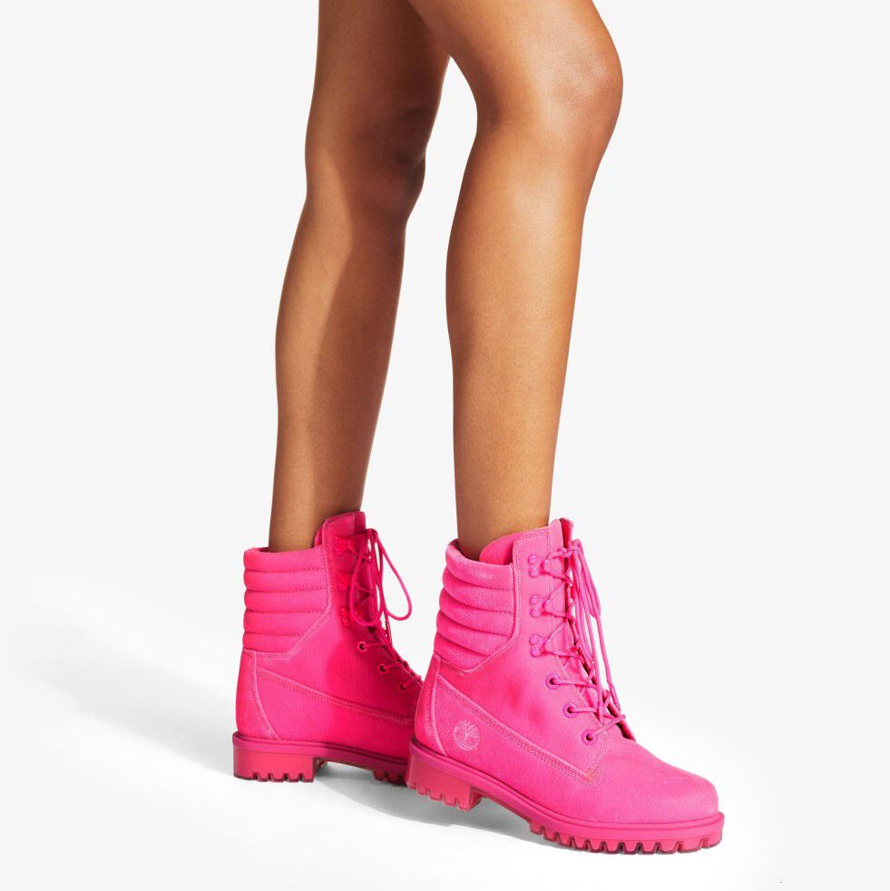 レビュー高評価の商品!の商品をすべて Velvet Timberland Pink Hot Ankle X CHOO JIMMY | Boots 靴