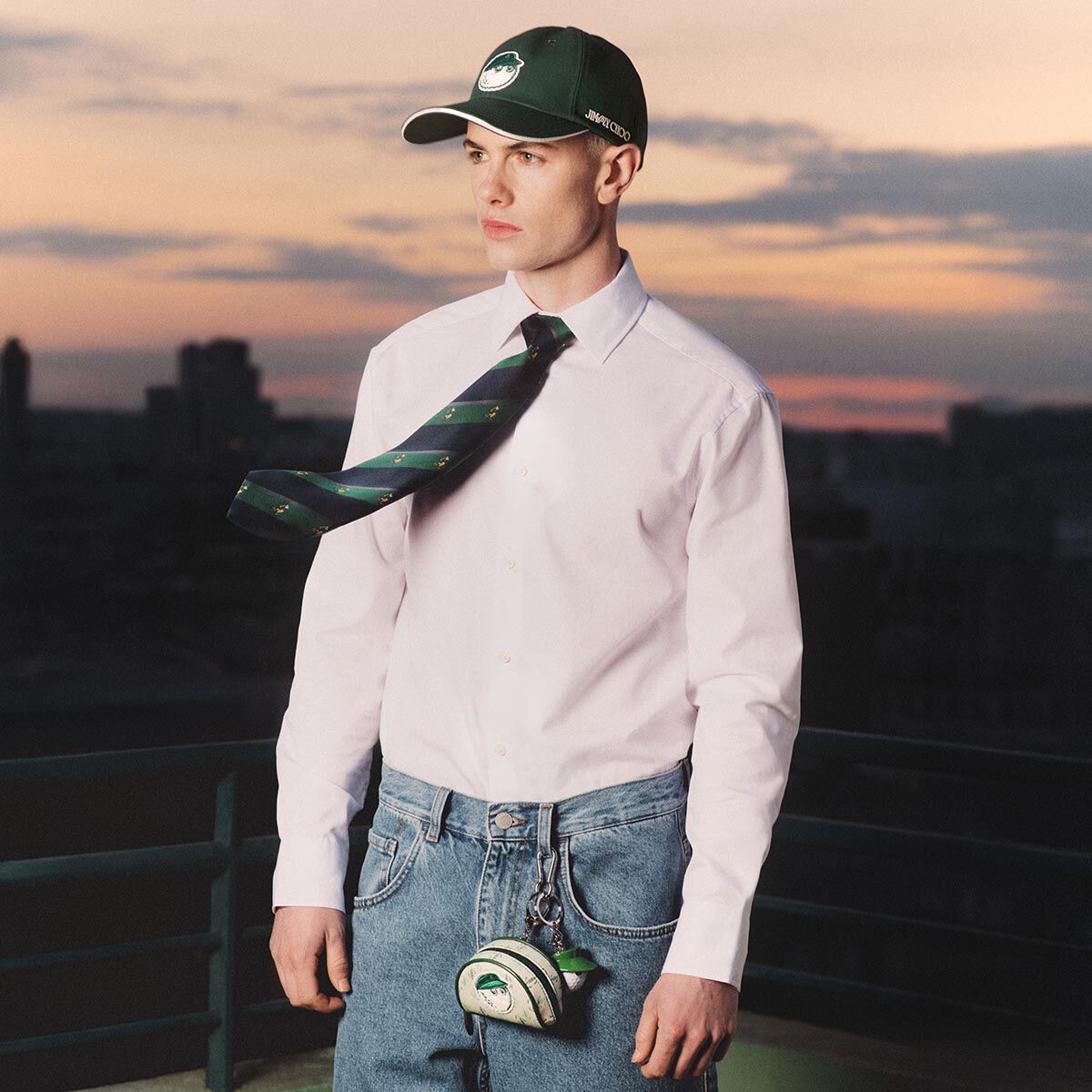 ★MALBON Golf X JIMMY CHOO★2.0 MONOGRAM CAP★ゴルフ Jimmy Choo / Malbon 2.0 Cap |Malbon Green Embroidered Cotton
