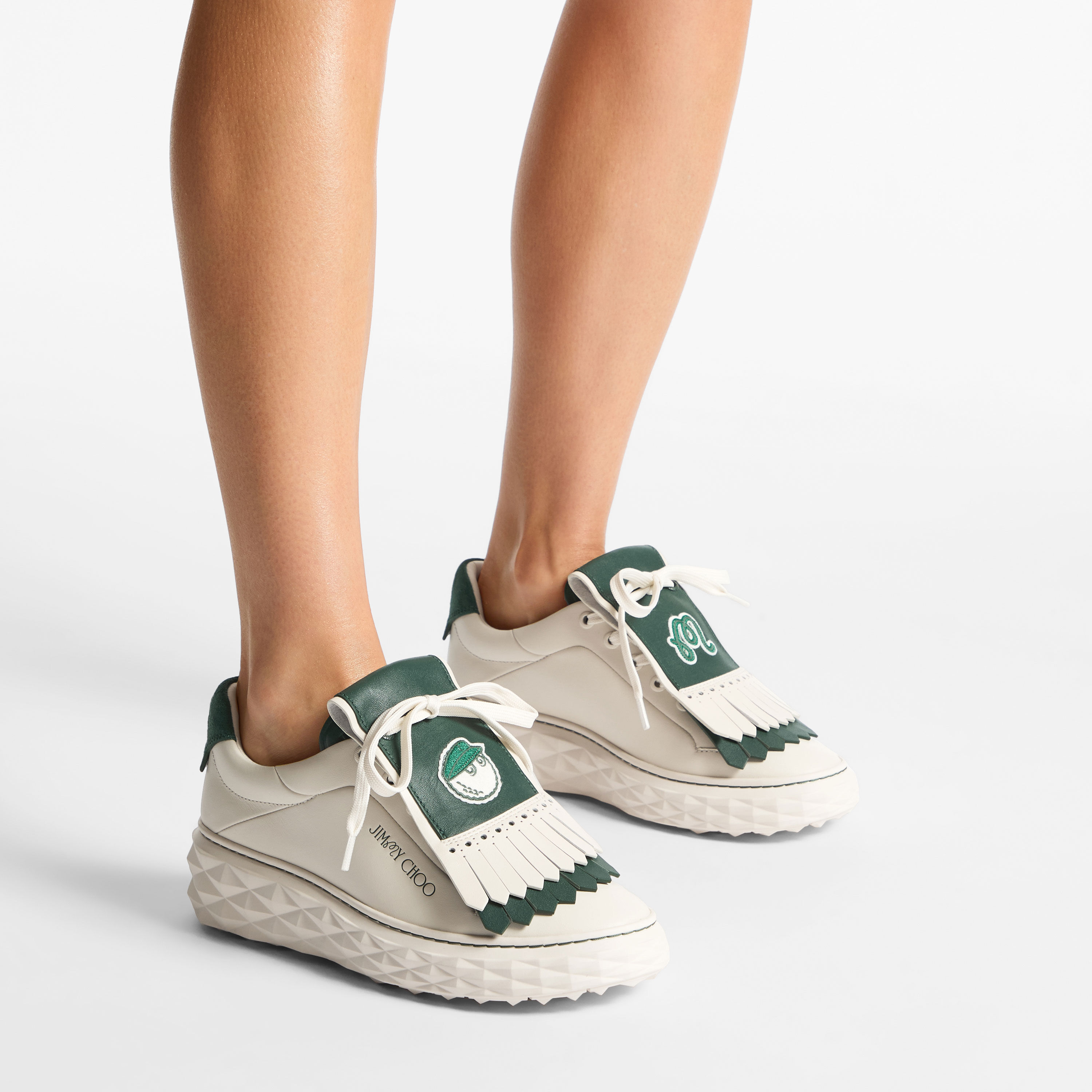 Jimmy Choo/ Malbon 2.0 Diamond F |Latte Leather and Malbon Jimmy Choo/ Malbon 2.0 Diamond F |Latte Leather and Malbon