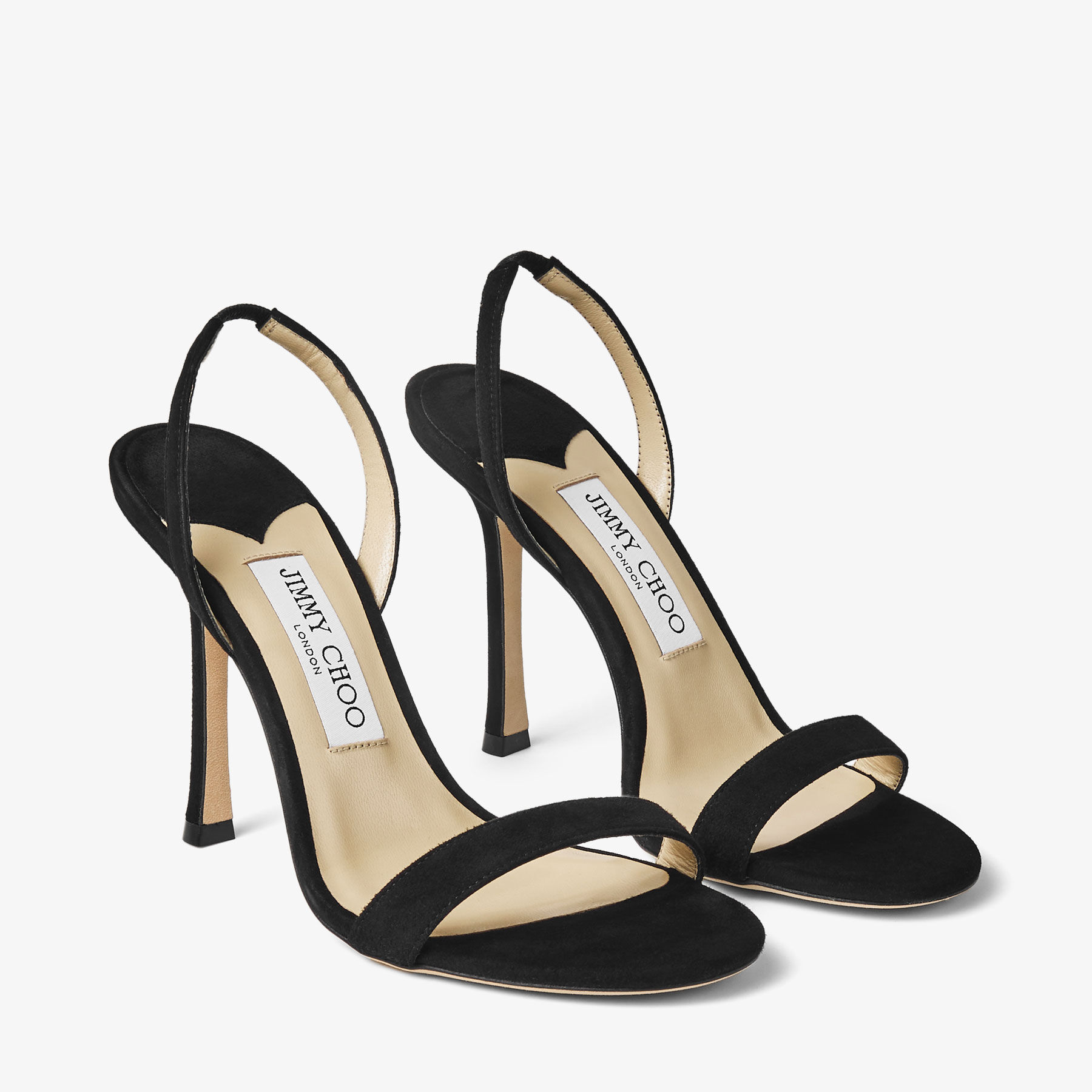 Jenn 100 | Black Suede Sandals | JIMMY CHOO