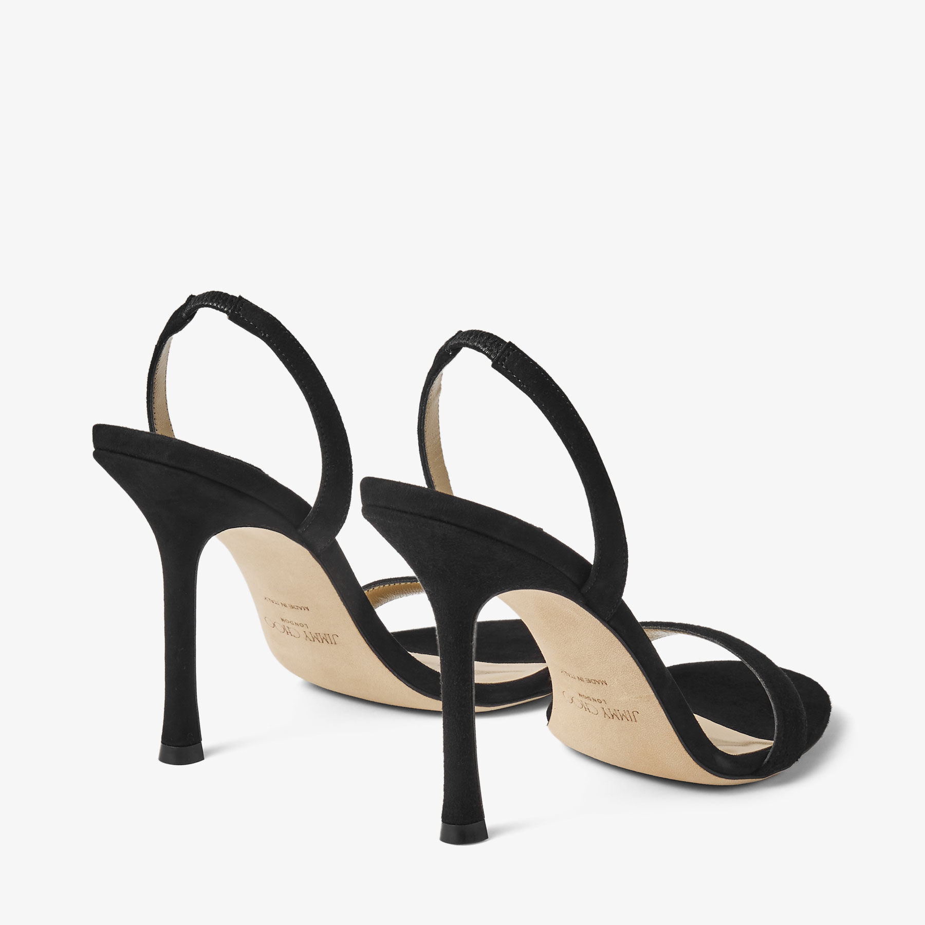 Jenn 100 | Black Suede Sandals | JIMMY CHOO