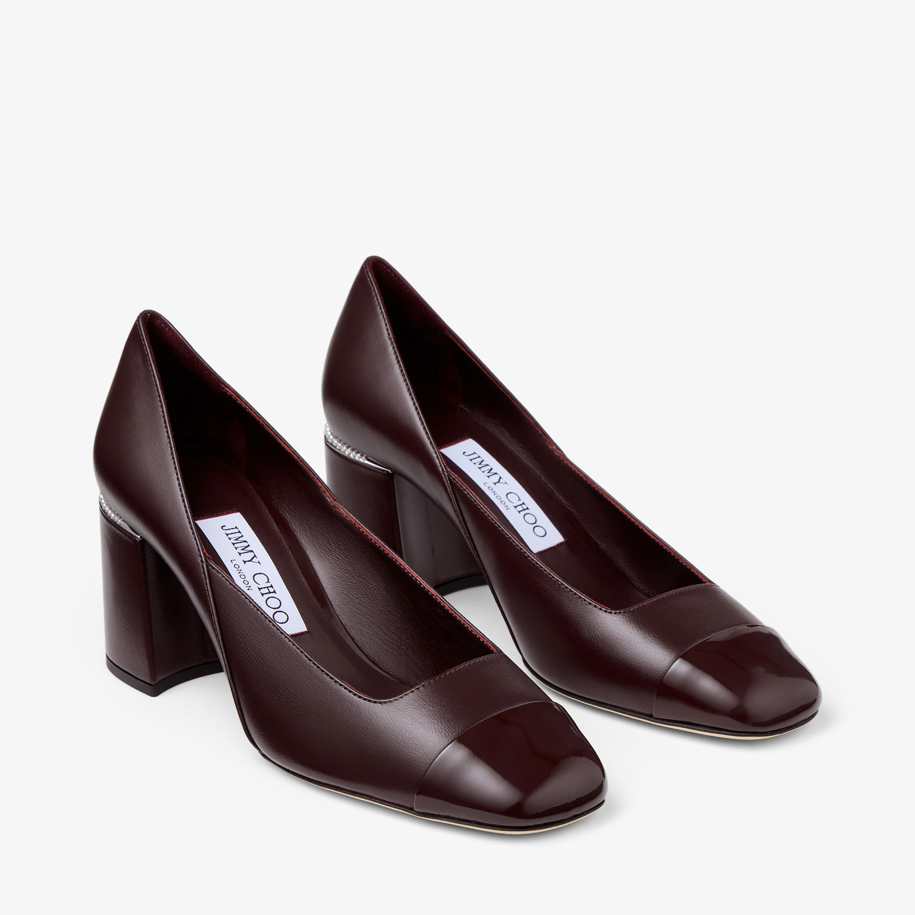 Jenson 65 | Deep Merlot Patent Leather Nappa Pumps | JIMMY CHOO US