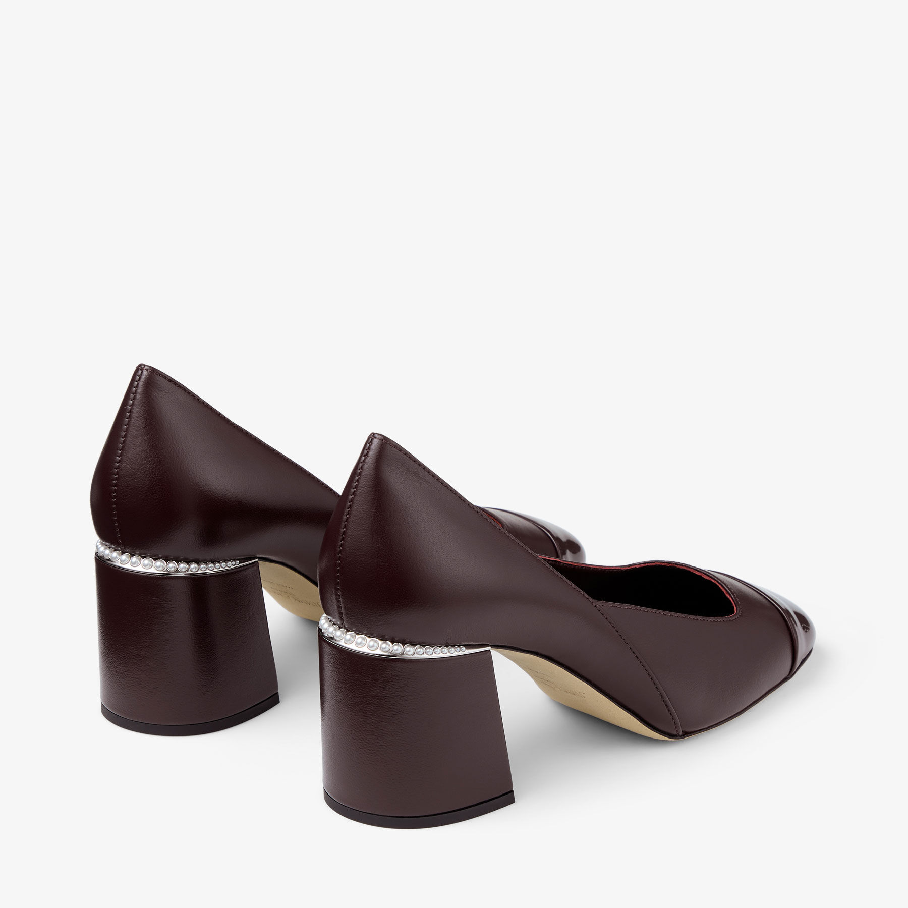 Jenson 65 | Deep Merlot Patent Leather Nappa Pumps | JIMMY