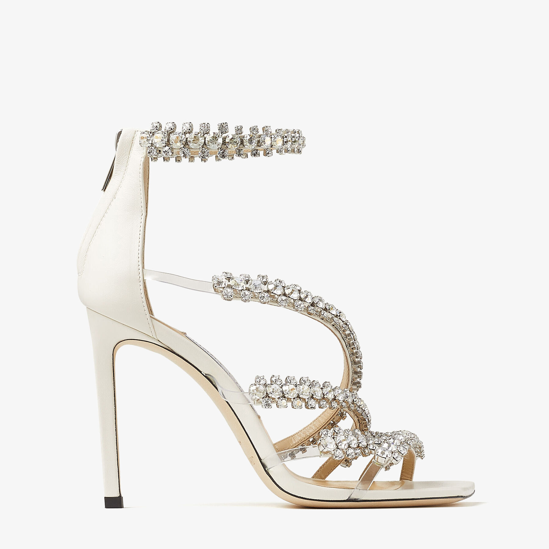 ゴージャス★Jimmy Choo JOSEFINE100 クリスタル サンダル LATTE ゴージャス☆Jimmy Choo JOSEFINE100 クリスタル サンダル LATTE