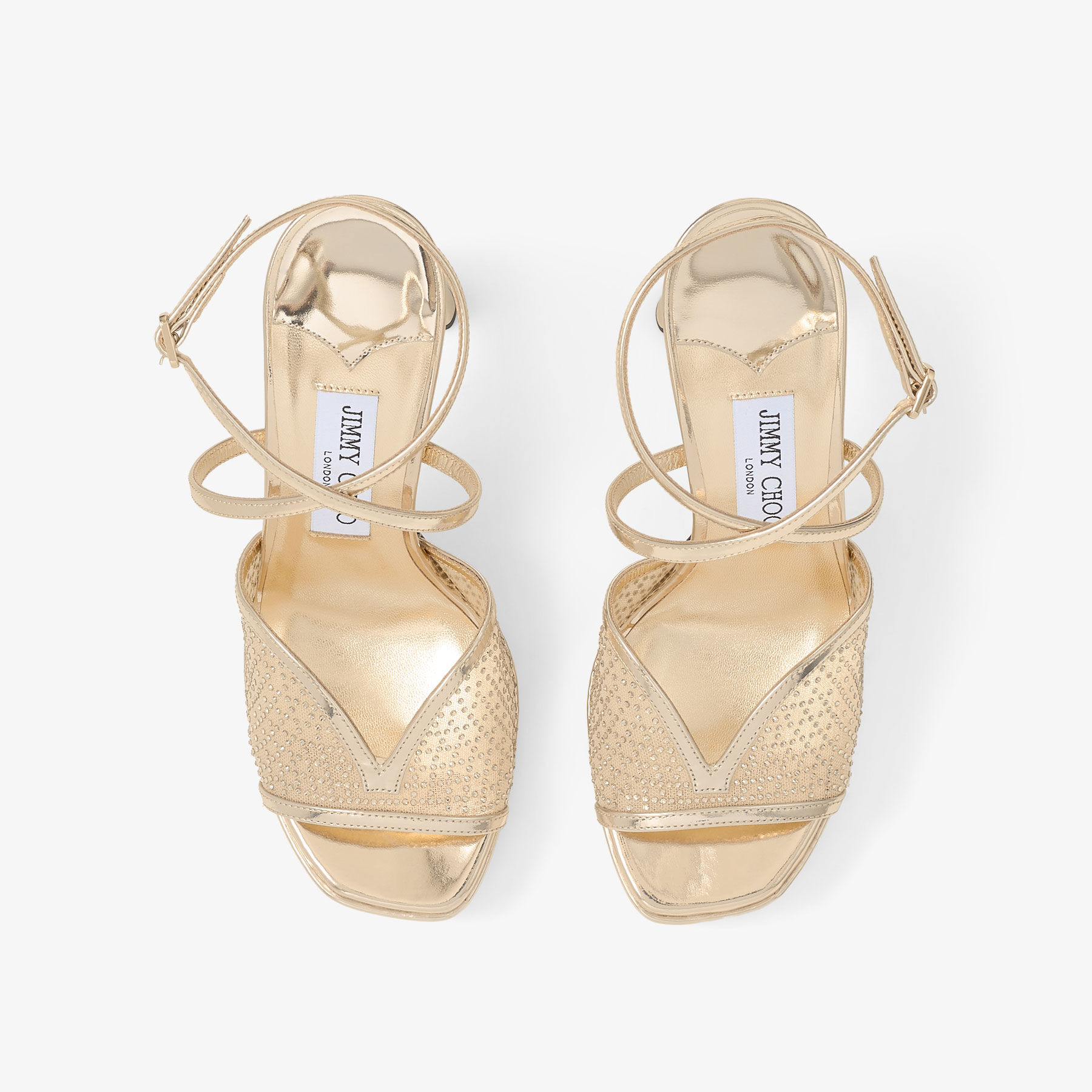 Karli Platform 125 | Gold Illusion Crystal Mesh and Liquid Metal