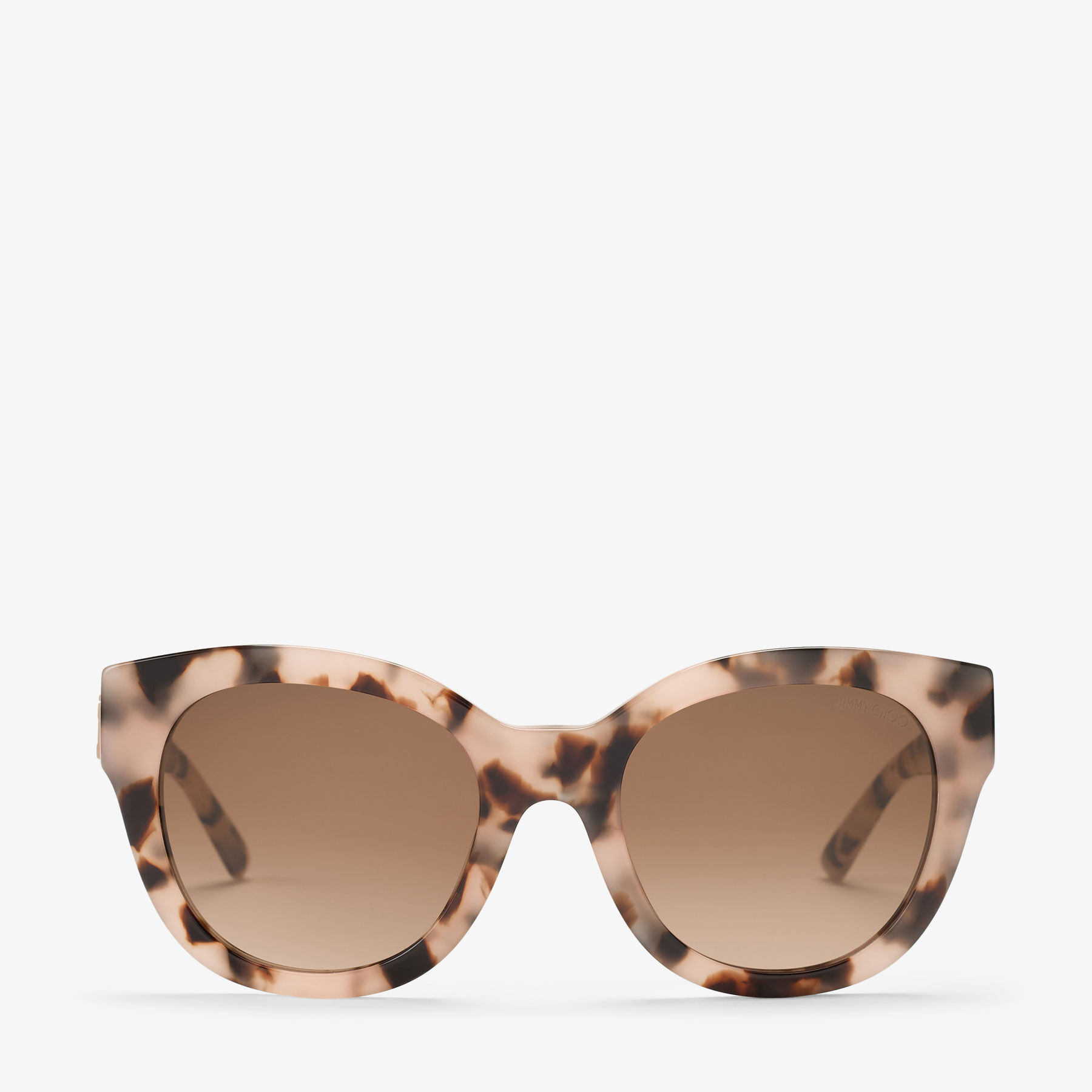 Kati | Pink Havana Round Sunglasses | JIMMY CHOO