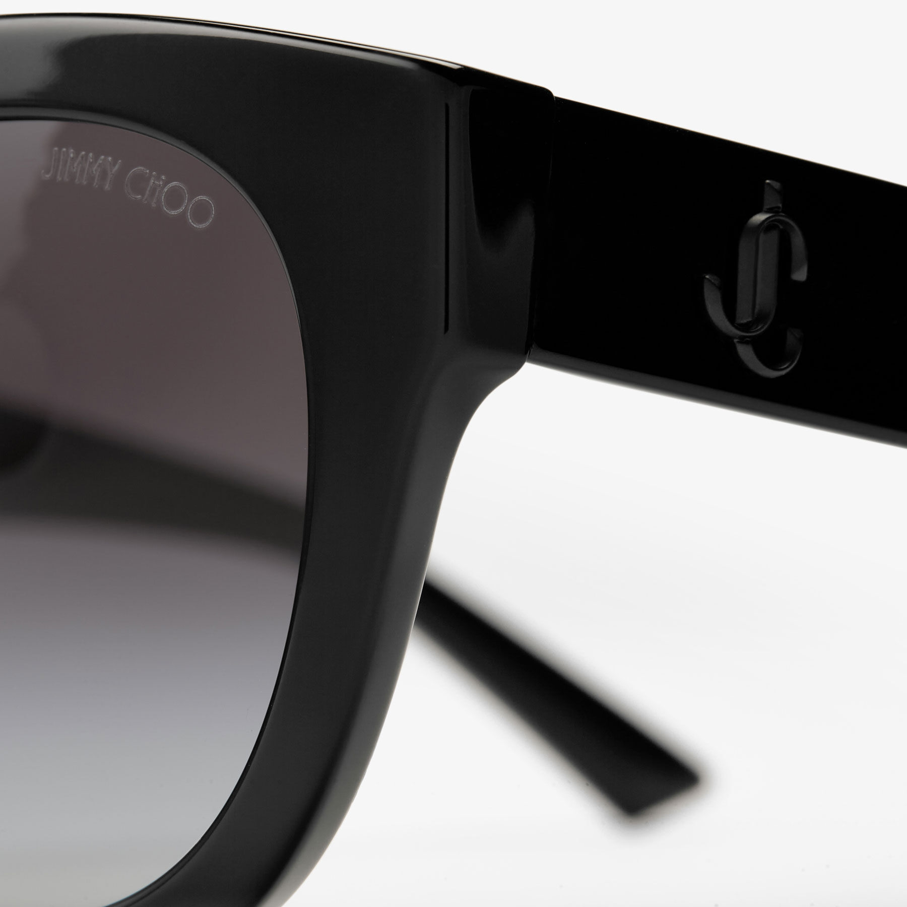 Jimmy Choo Black Round Sunglasses with Stud Accents Jimmy Choo Sunglasses EMA-S 807/9O main image 4