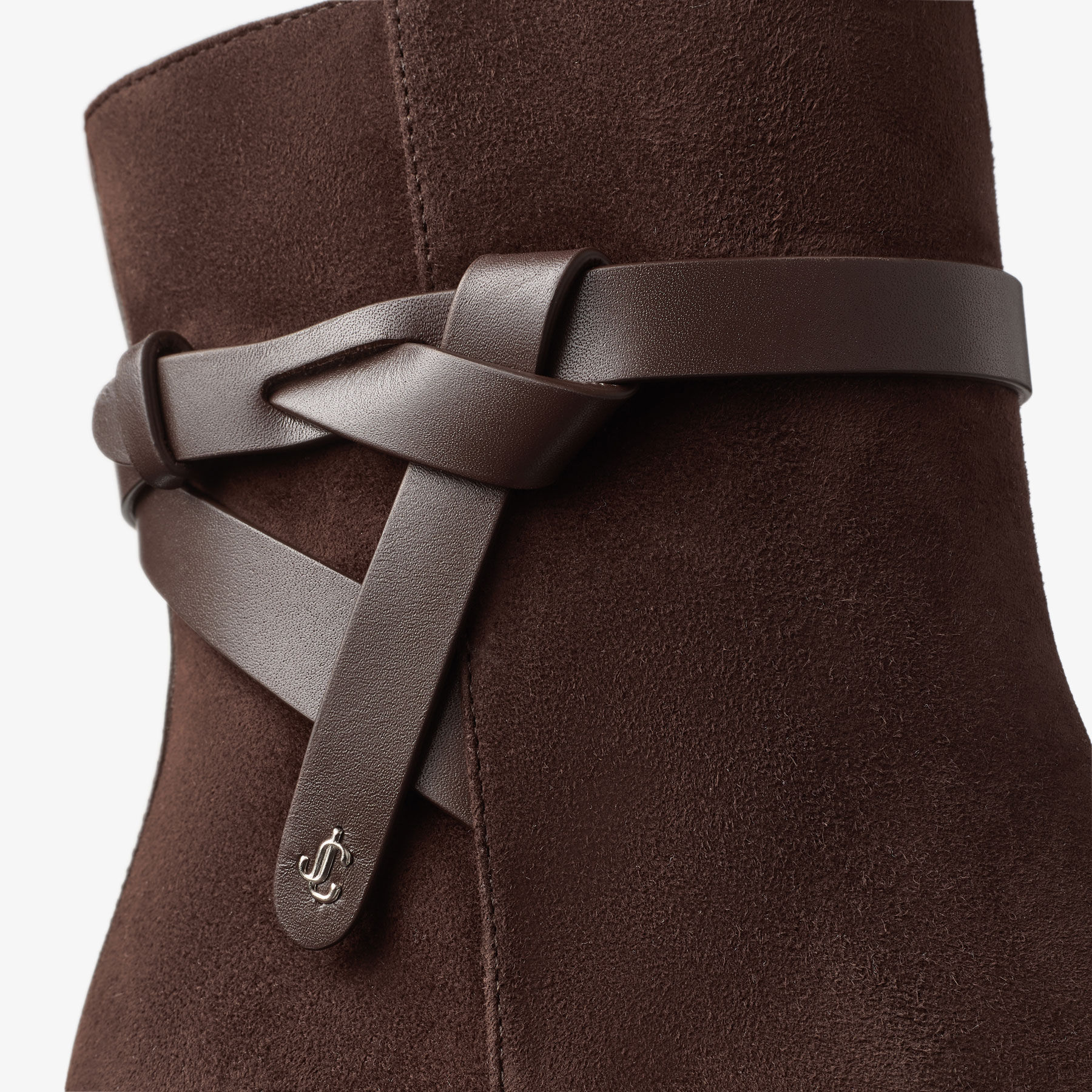 Lawton Ankle Boot 65 | Chocolate Suede and Calf Leather Ankle