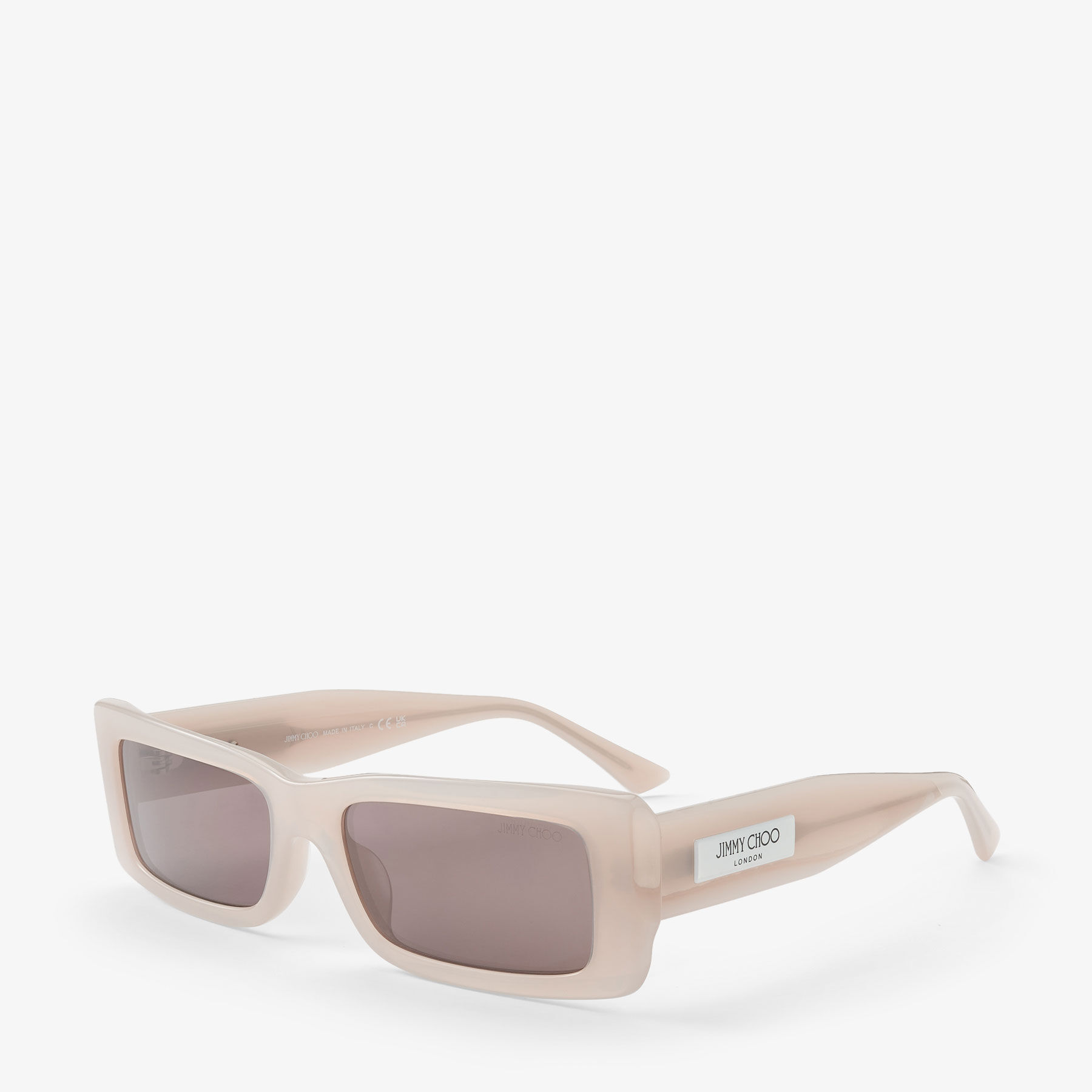 Lennon | Opal Taupe Rectangular Sunglasses | JIMMY CHOO