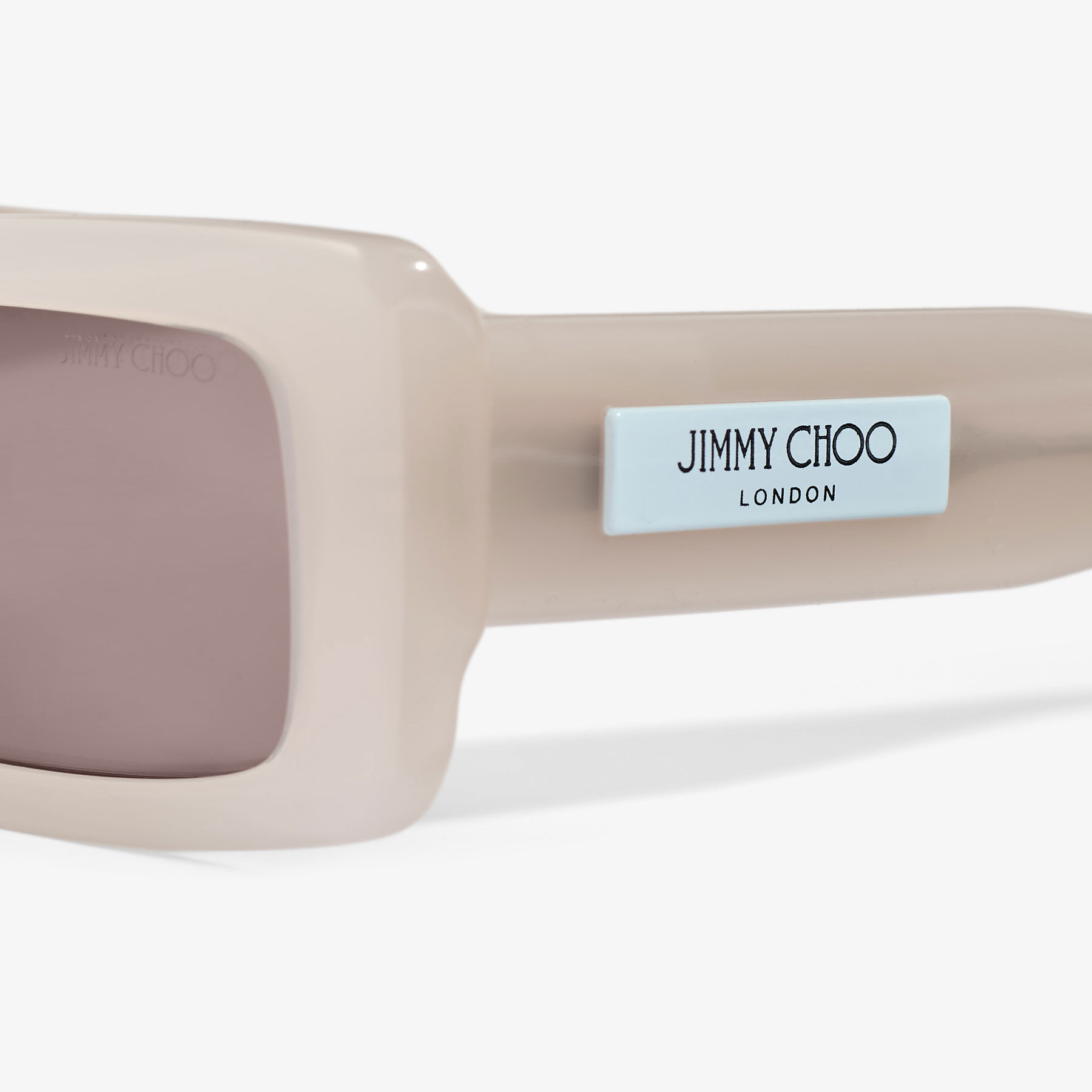 Lennon | Opal Taupe Rectangular Sunglasses | JIMMY CHOO