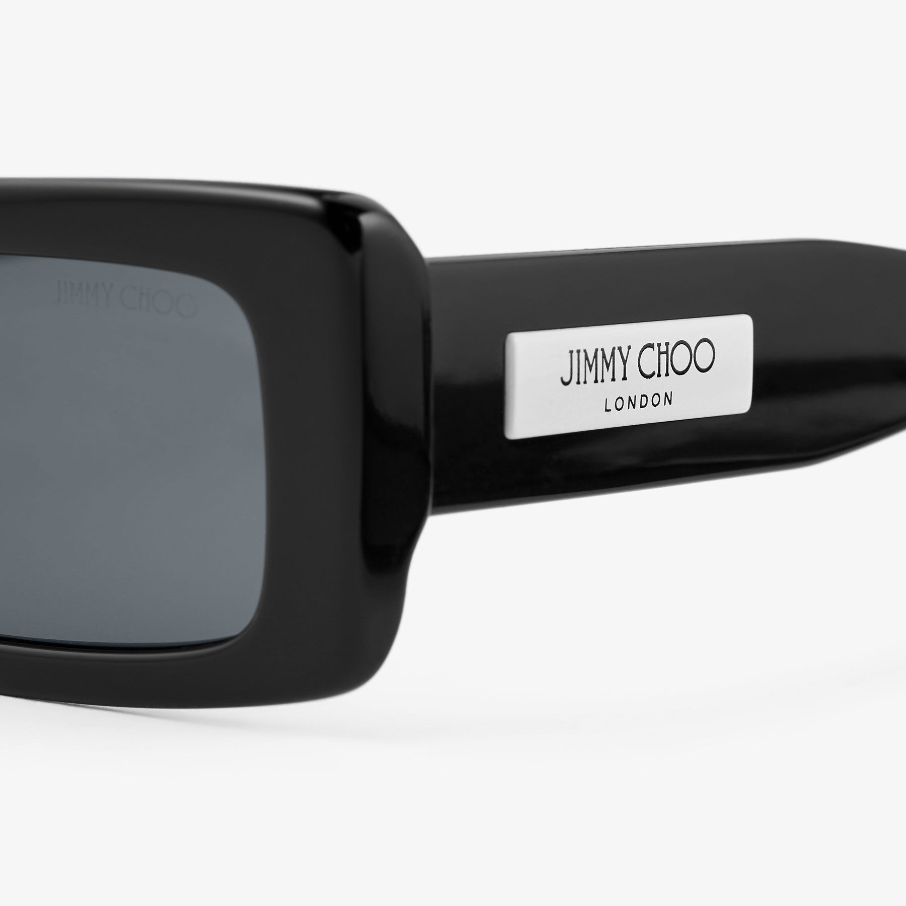Lennon | Black Rectangular Sunglasses | JIMMY CHOO