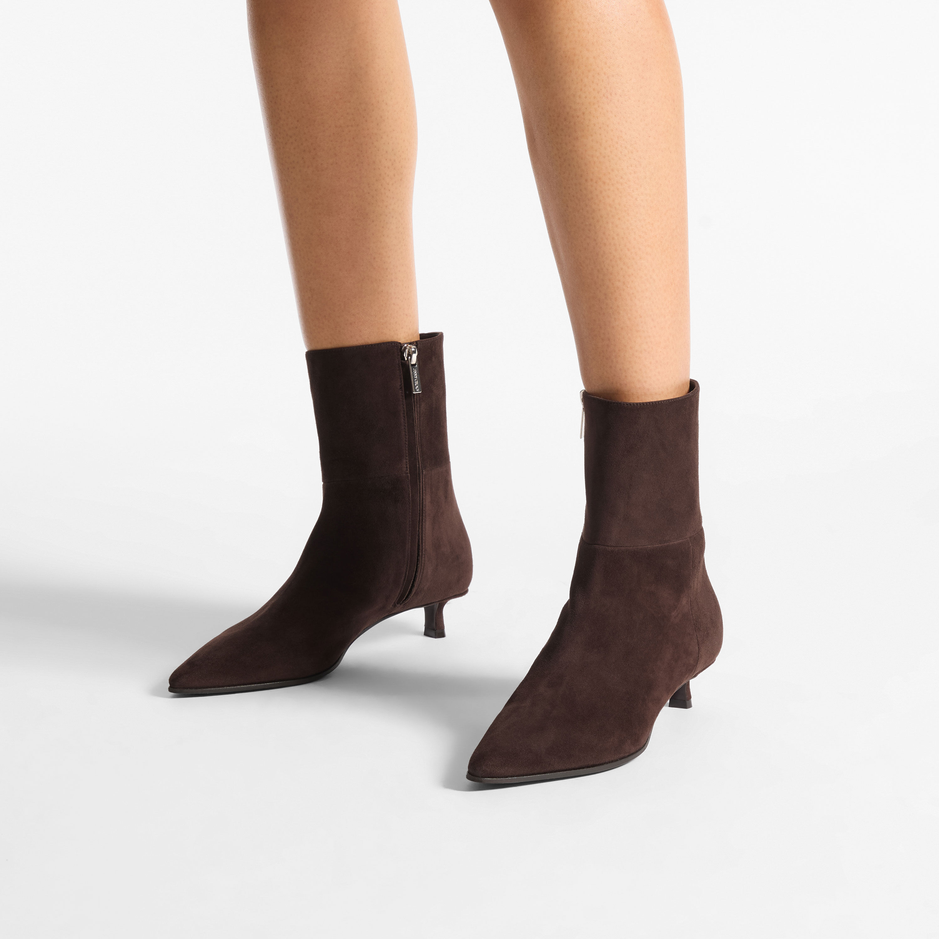 Lory Ankle Boot 35 | Chocolate Suede Ankle Boots | JIMMY CHOO