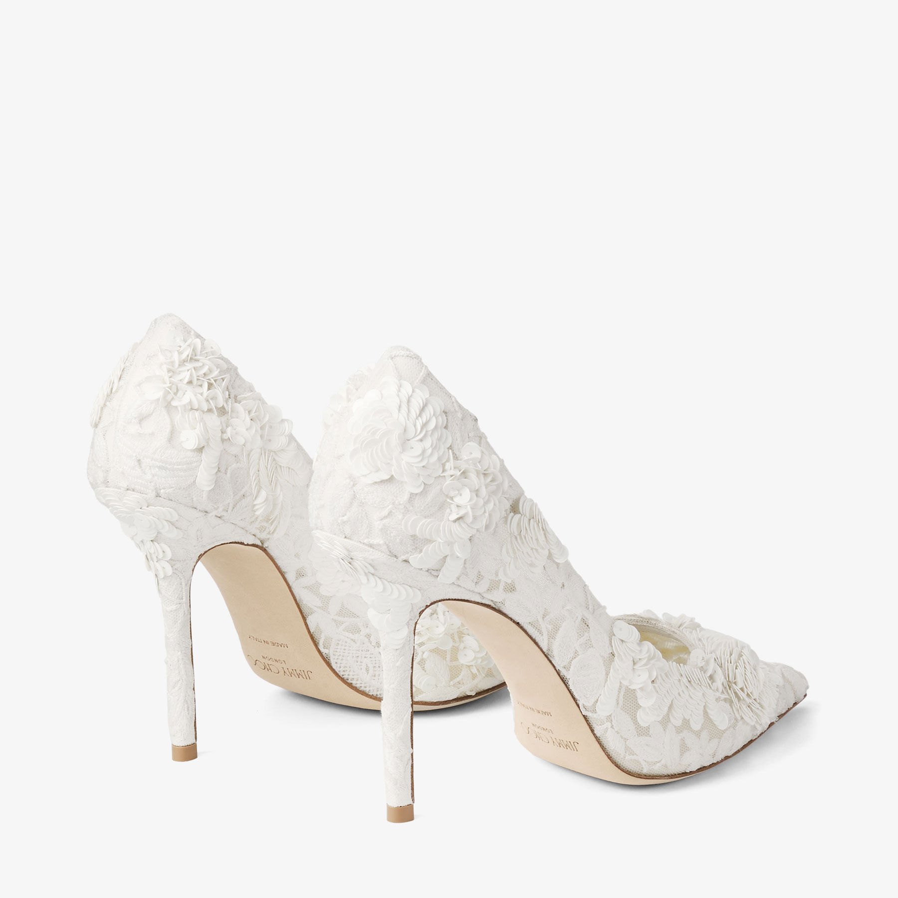 Love 100 | Ivory Mix Bloom Paillette Embroidery Pumps | JIMMY CHOO