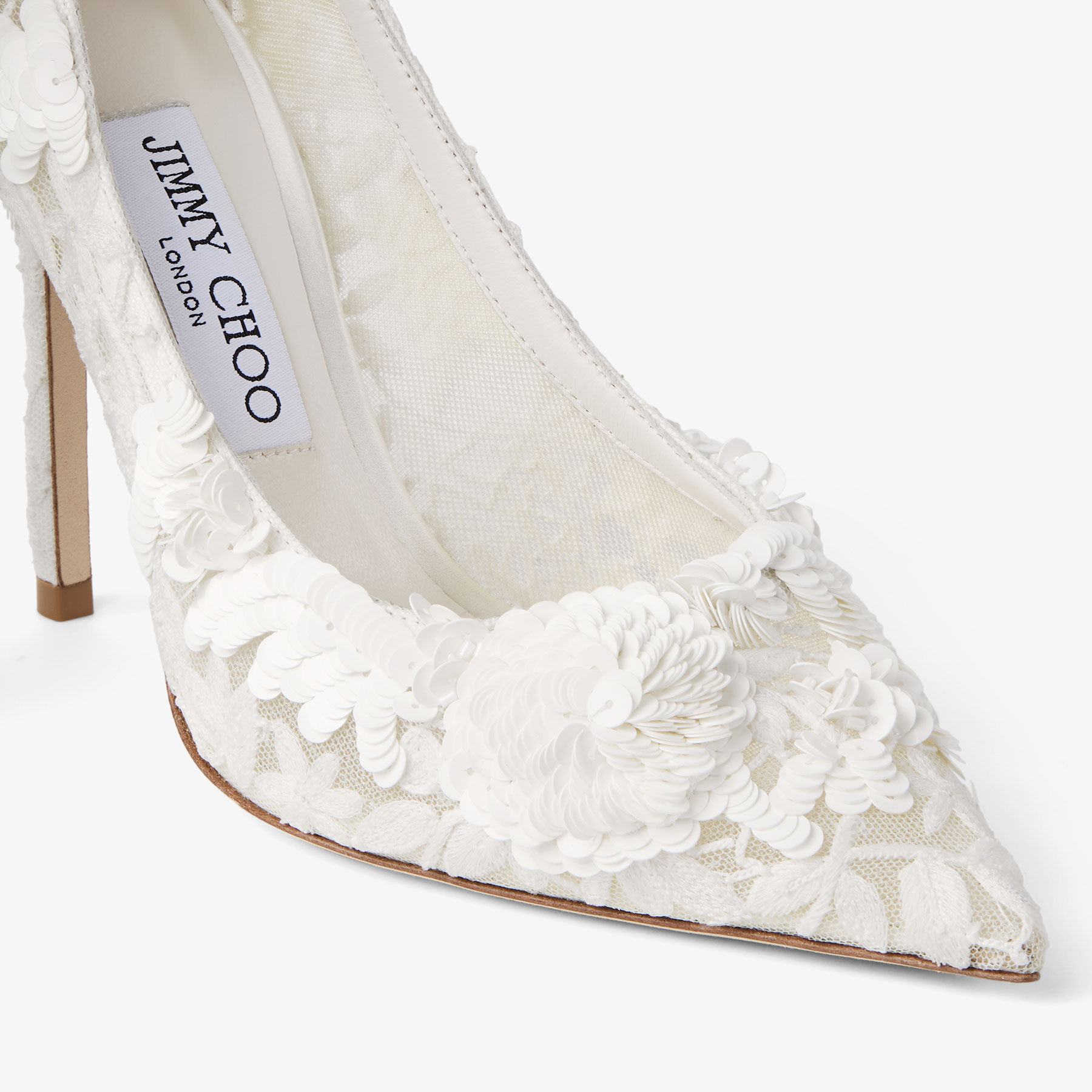 Love 100 | Ivory Mix Bloom Paillette Embroidery Pumps | JIMMY CHOO