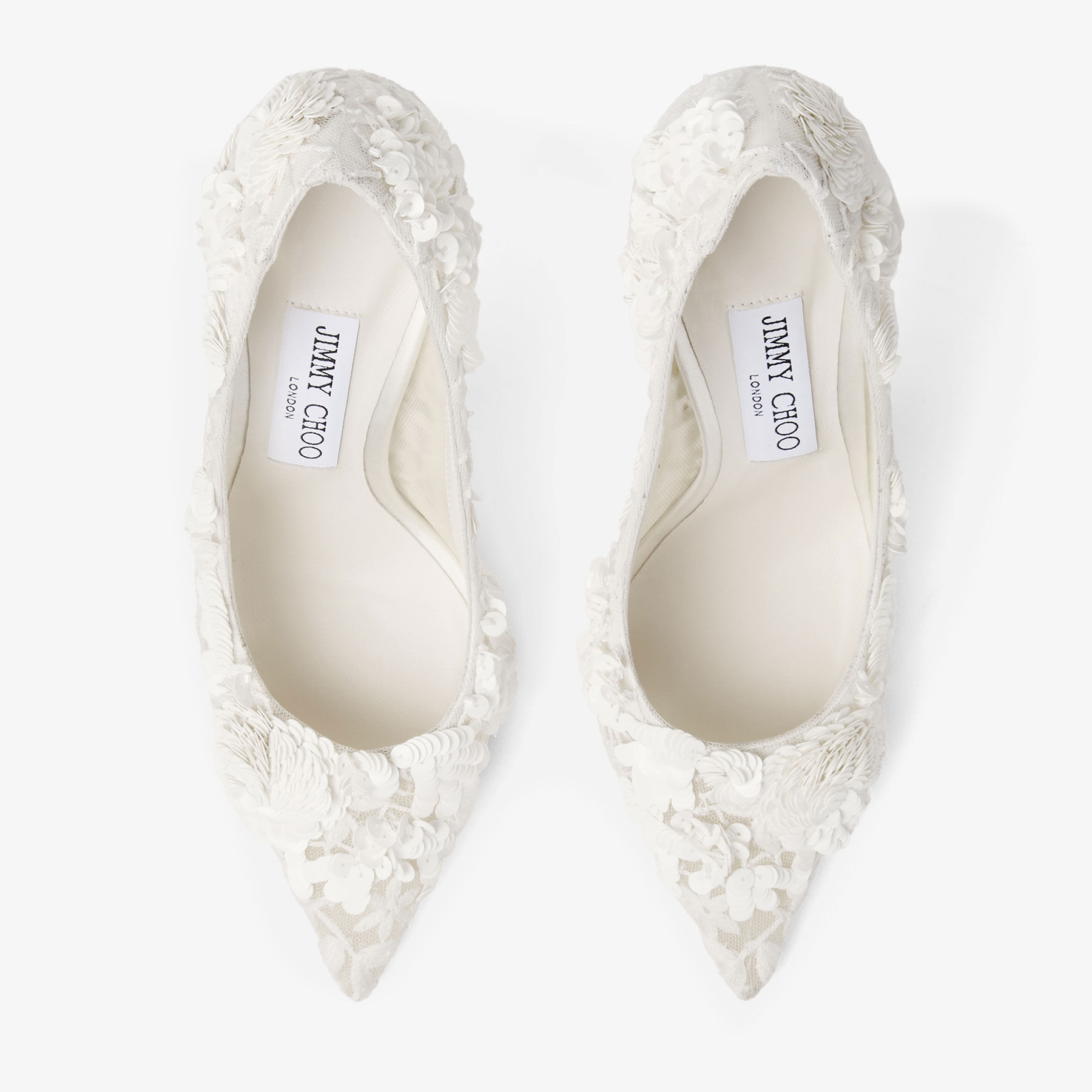 Love 100 | Ivory Mix Bloom Paillette Embroidery Pumps | JIMMY CHOO