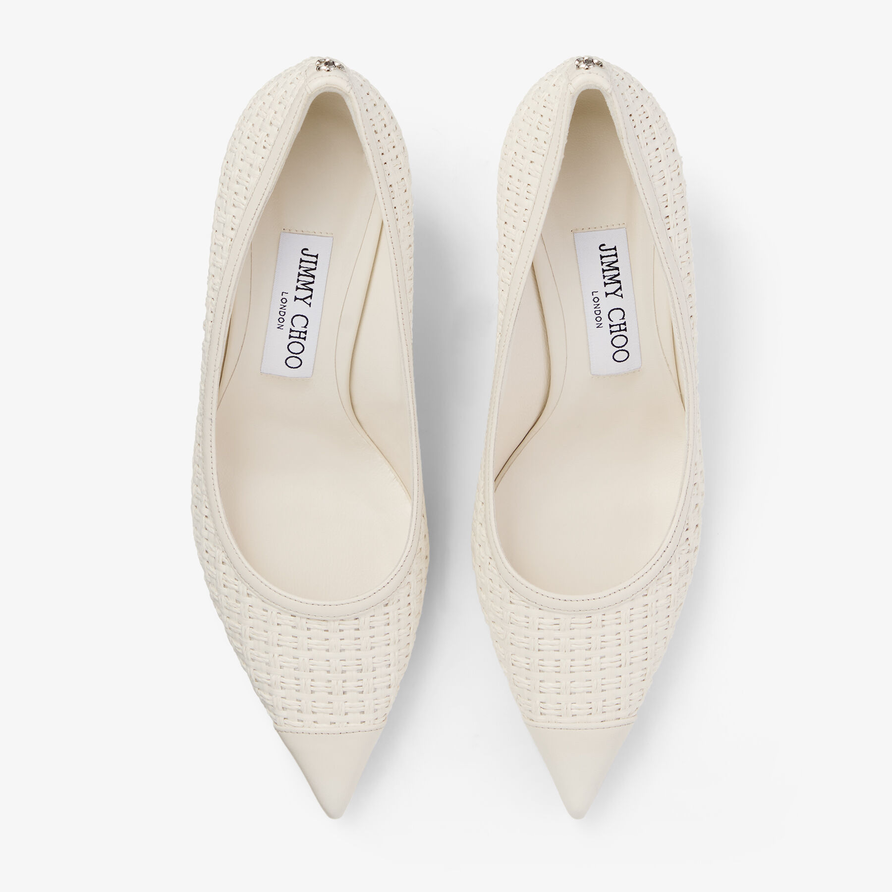 専門ショップ Love US CHOO JIMMY | Pumps Leather and Raffia Latte | 65 靴