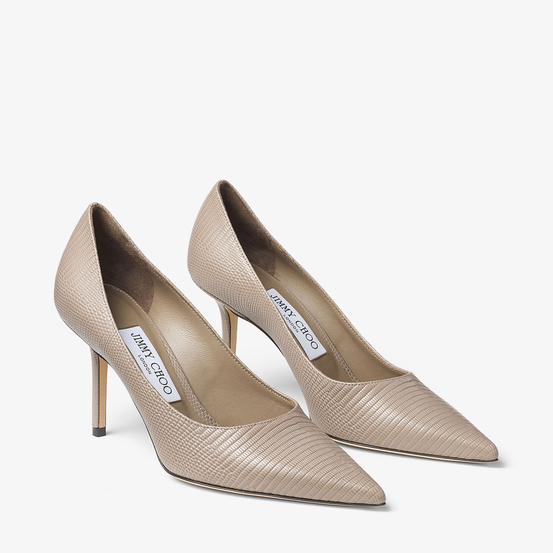 【大学生の特権】学生証で送料無料になる 85 Love | CHOO JIMMY | Pumps Leather Printed Lizard Taupe 靴