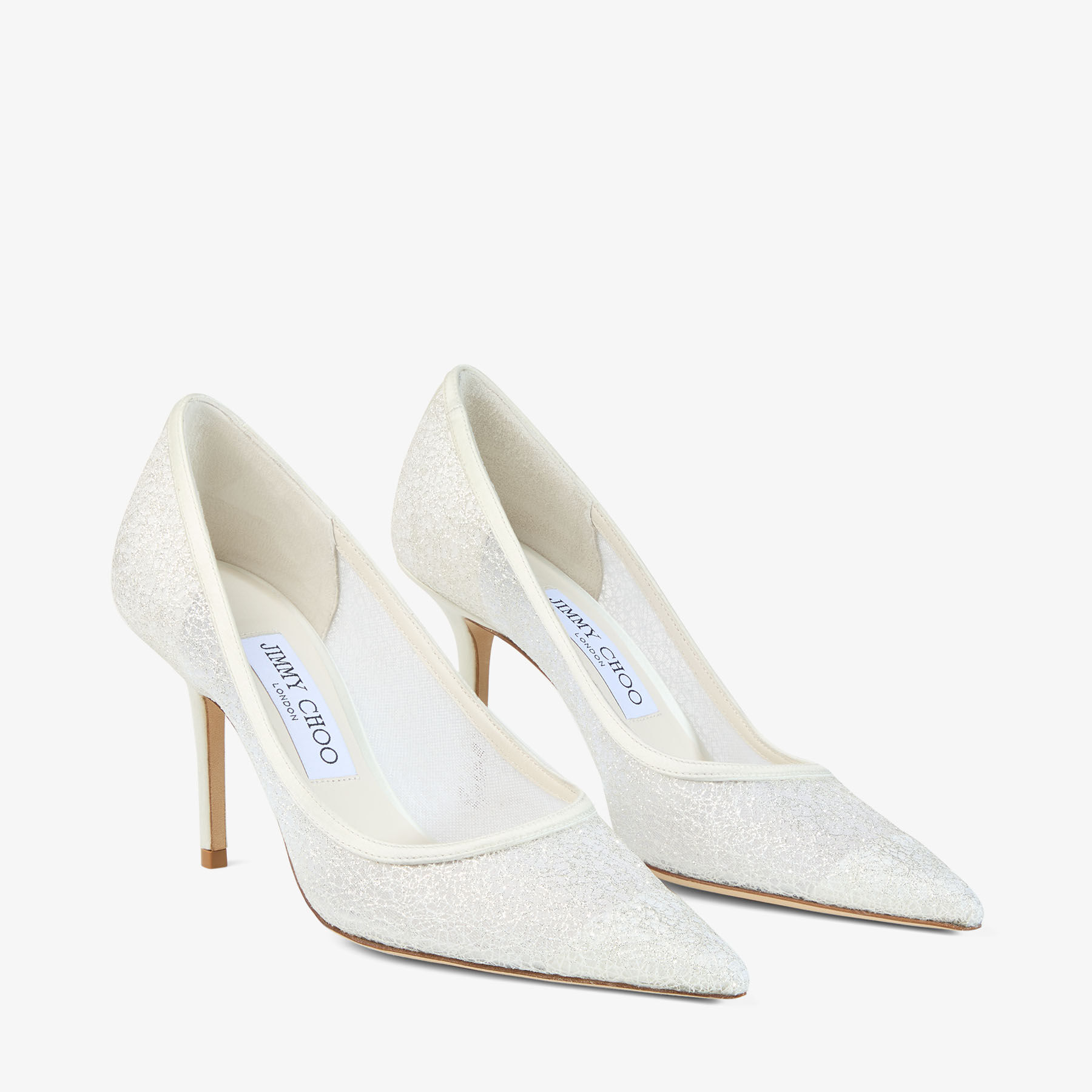 Love 85 | Ivory Candyfloss Glitter Pumps | JIMMY CHOO