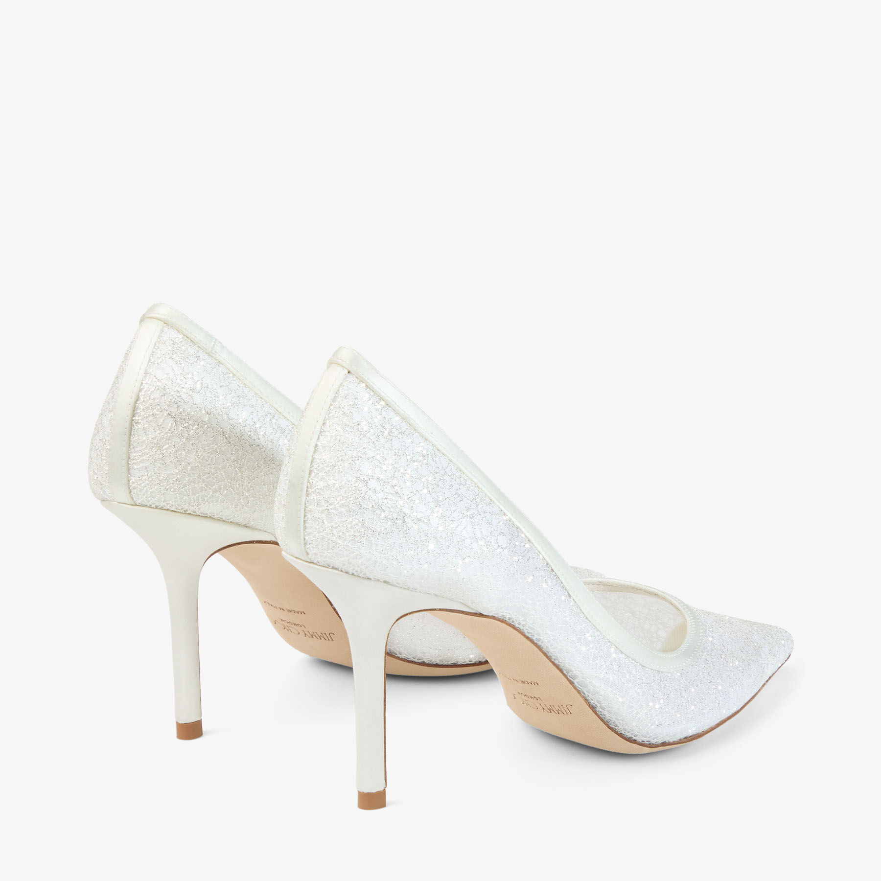 JIMMY CHOO ラブ 85 アイボリー・シルバー Love 85 | Ivory Candyfloss Glitter Pumps | JIMMY CHOO