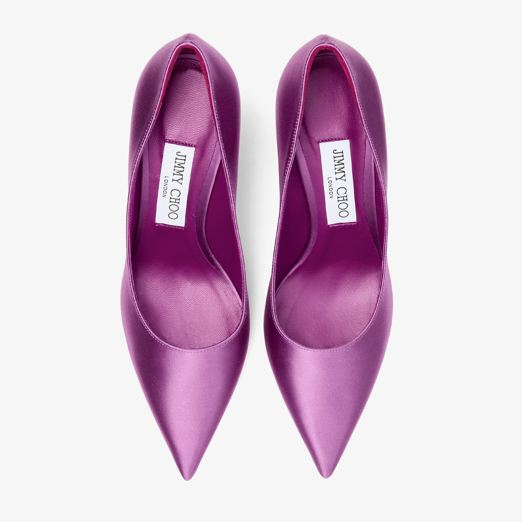 JIMMY CHOO パープル ハイヒール・パンプス Love 85 | Violet Orchid Satin Pumps | JIMMY CHOO