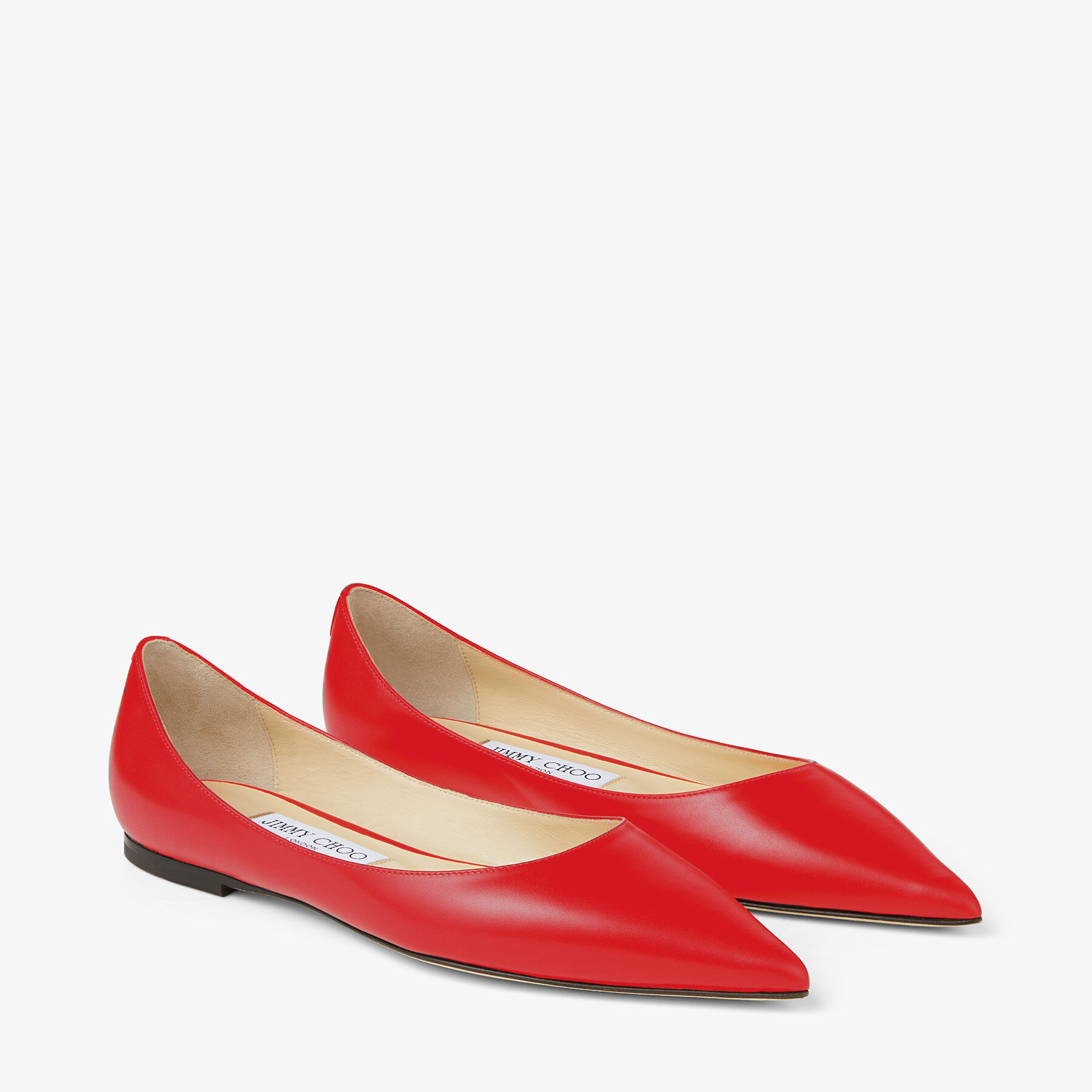 Jimmy Choo レッド フラットシューズ　40 Love Flat | Ruby Red Calf Leather Flats | JIMMY CHOO US
