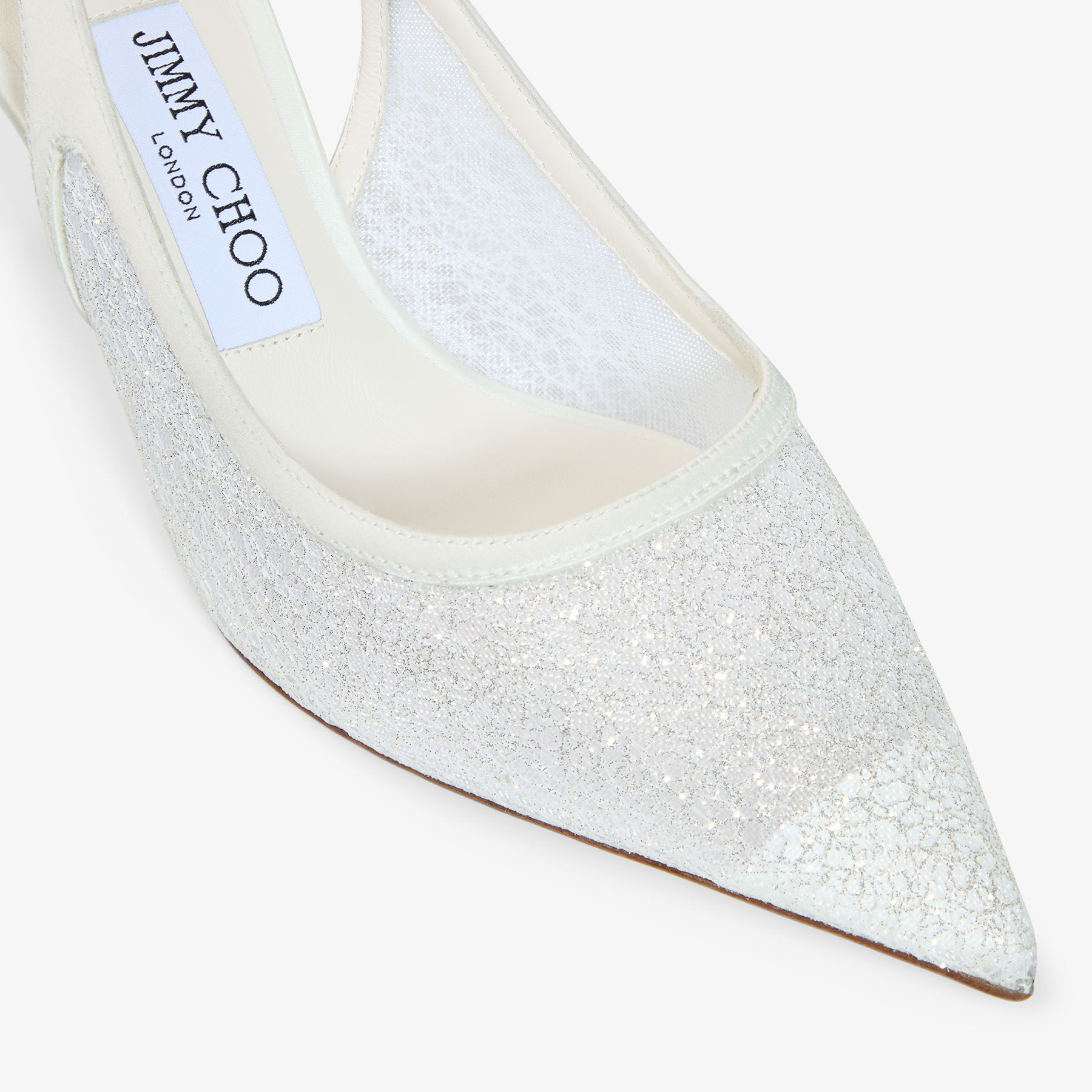 Love Sling Back 65 | Ivory Candyfloss Glitter Slingbacks | JIMMY CHOO