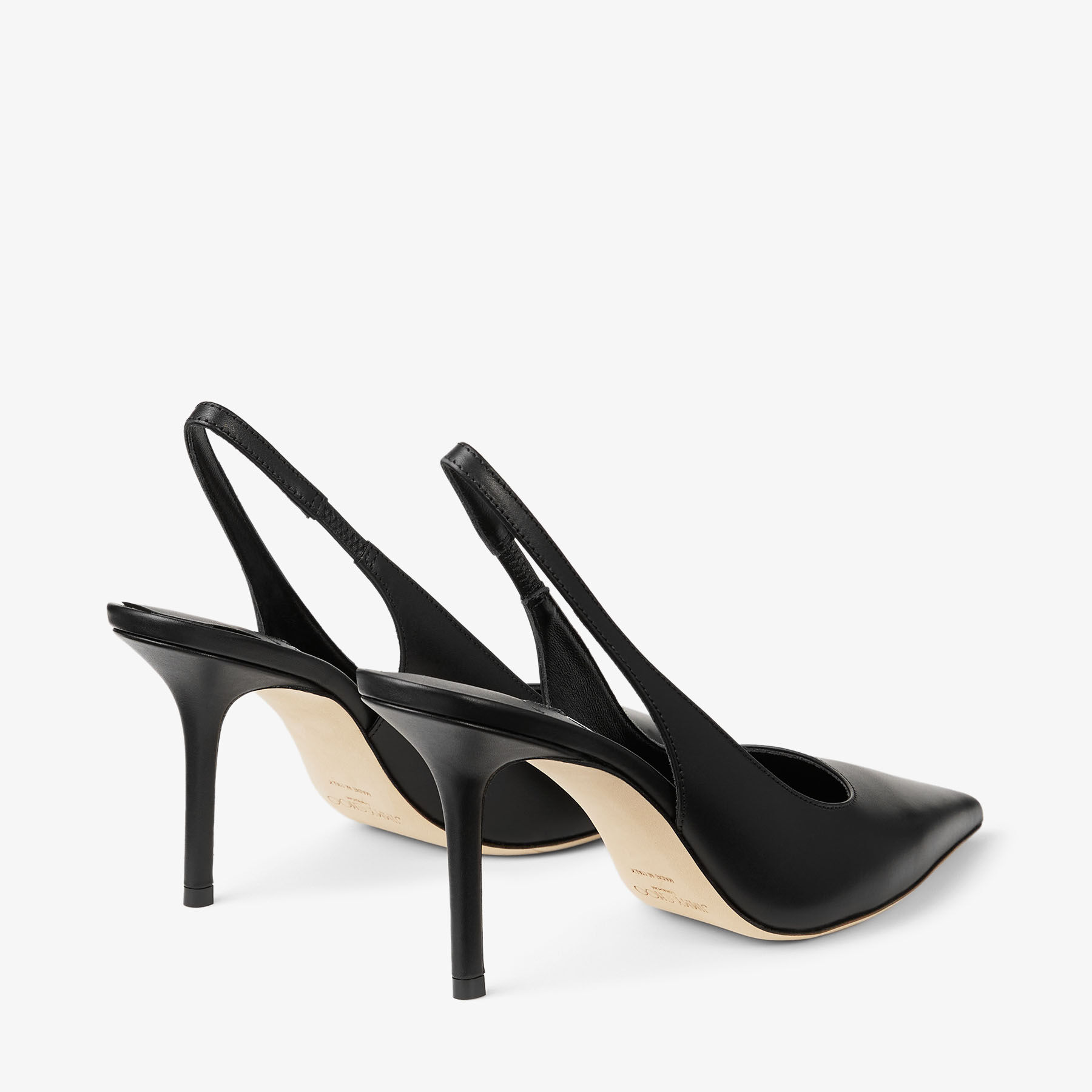 Love Sling Back 85 | Black Calf Leather Slingbacks | JIMMY CHOO