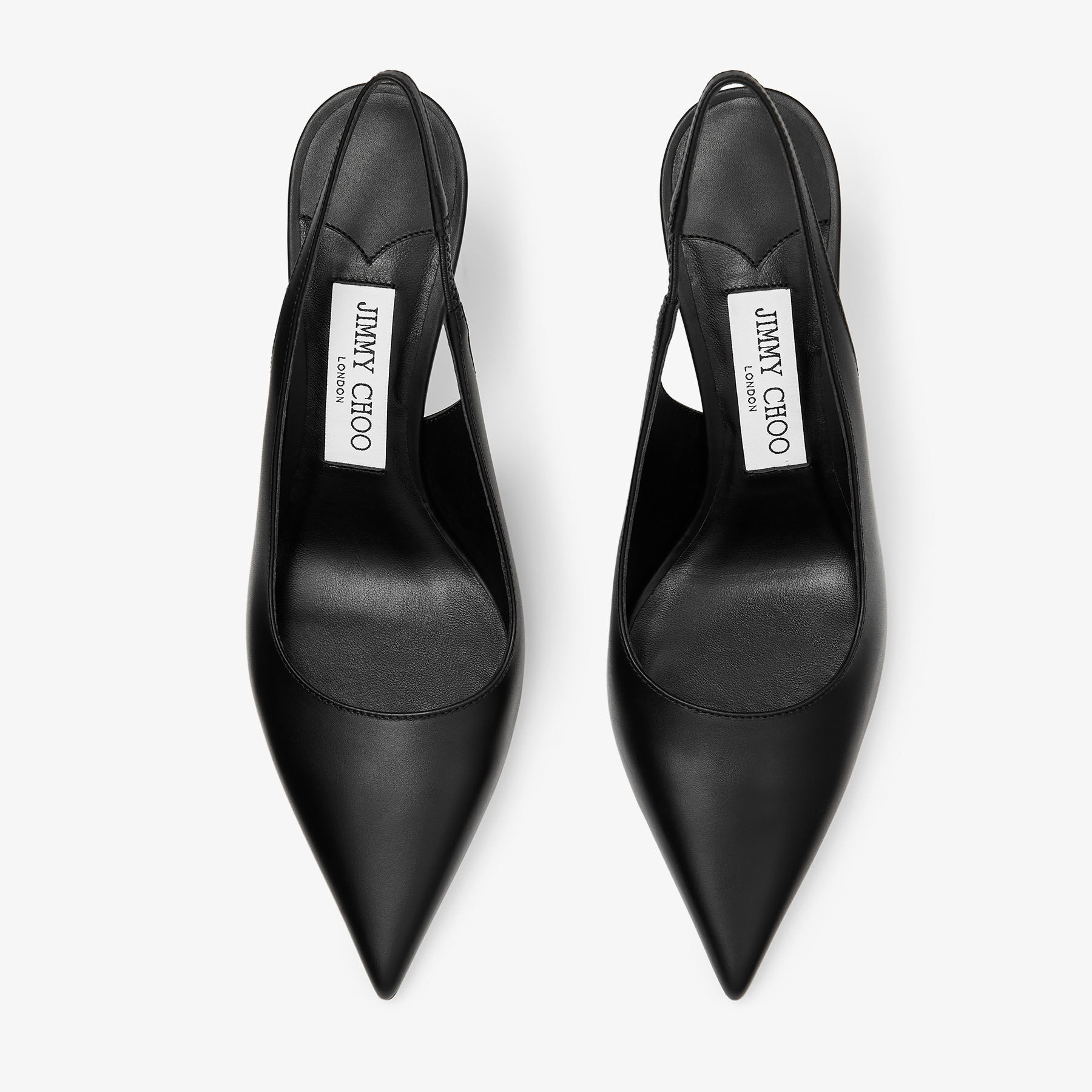 Love Sling Back 85 | Black Calf Leather Slingbacks | JIMMY CHOO